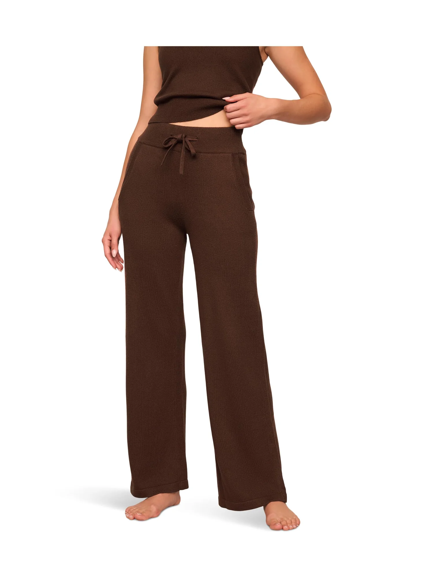 Пижамные брюки Eberjey Recycled Sweater - The Pants — изображение 1 из 3, слоновая кость