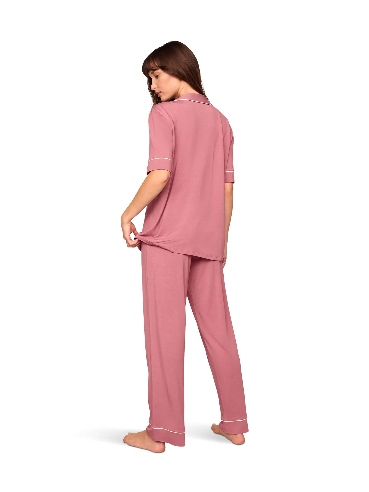 Пижама Eberjey Gisele Short Sleeve Pant PJ Set — изображение 2 из 3, слоновая кость
