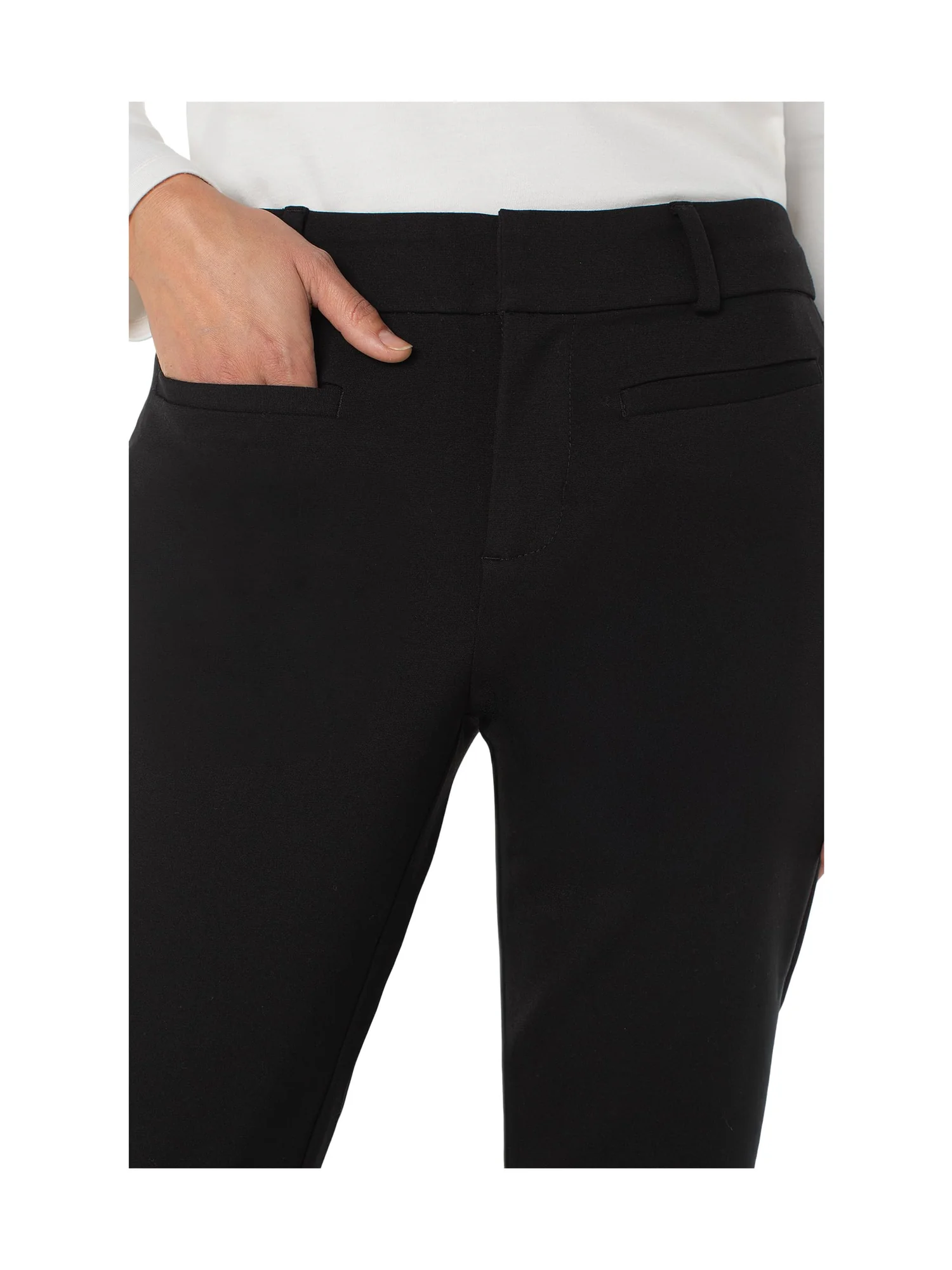 Брюки Liverpool Los Angeles Holly Mid-rise Welt Pocket Trouser 28" Inseam — изображение 3 из 3, черный