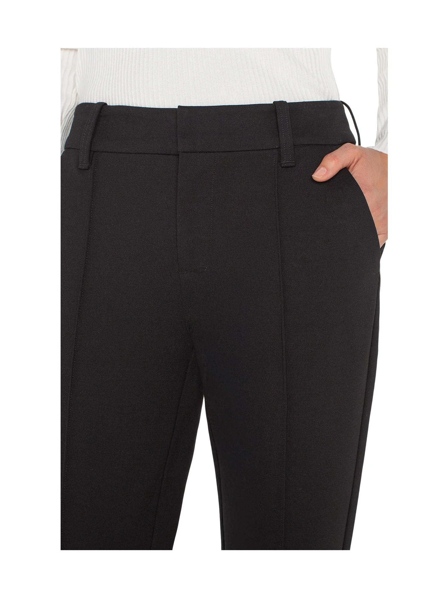 Брюки Liverpool Los Angeles Gemma Mid-rise Cigarette Trouser 28" Inseam — изображение 3 из 3, черный
