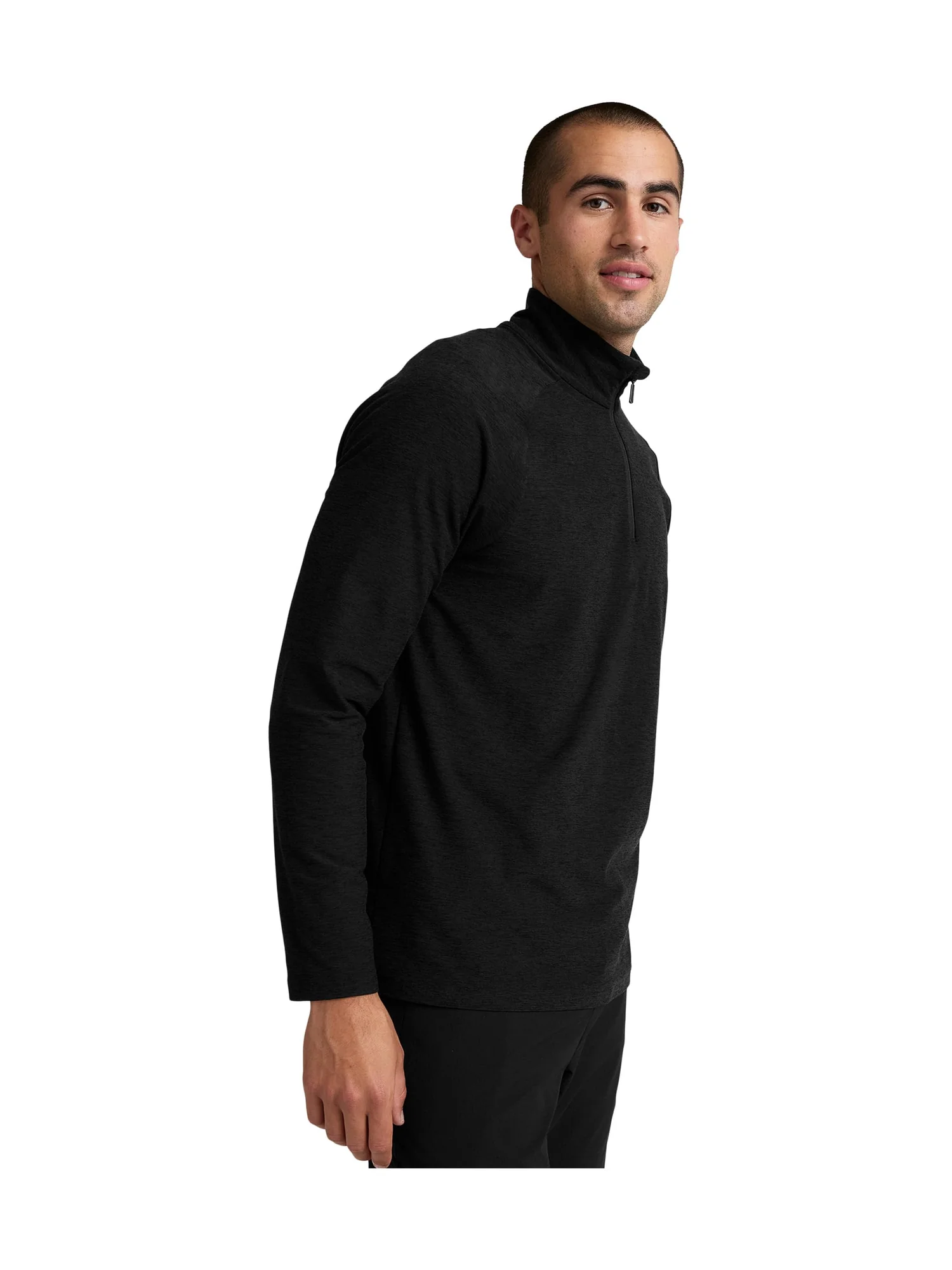Пуловер Beyond Yoga Spacedye Terrain Quarter Zip Pullover — изображение 2 из 5, самая темная ночь