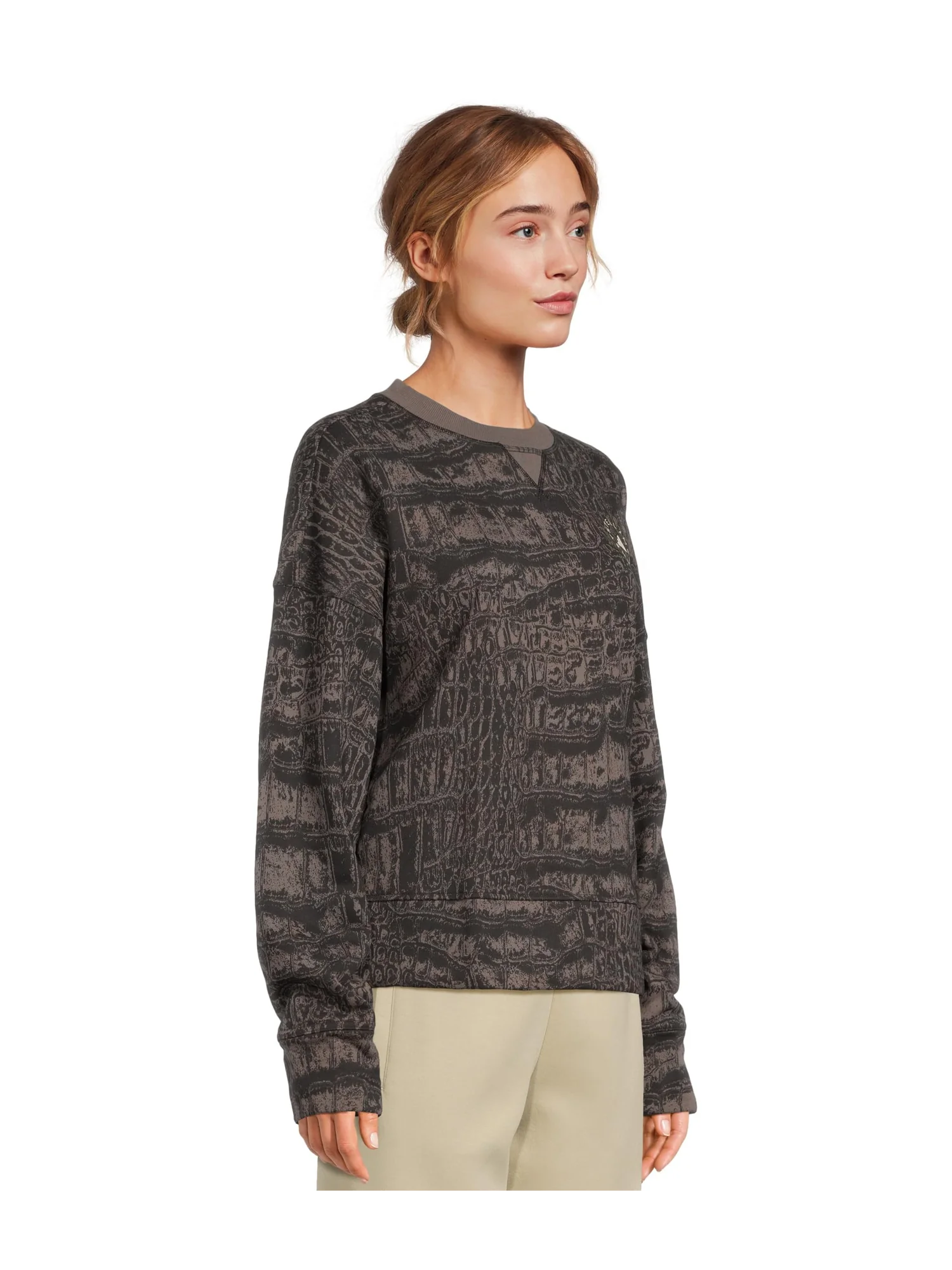 Толстовка adidas by Stella McCartney Loose Sweatshirt Printed JN2215 — изображение 2 из 5, серый