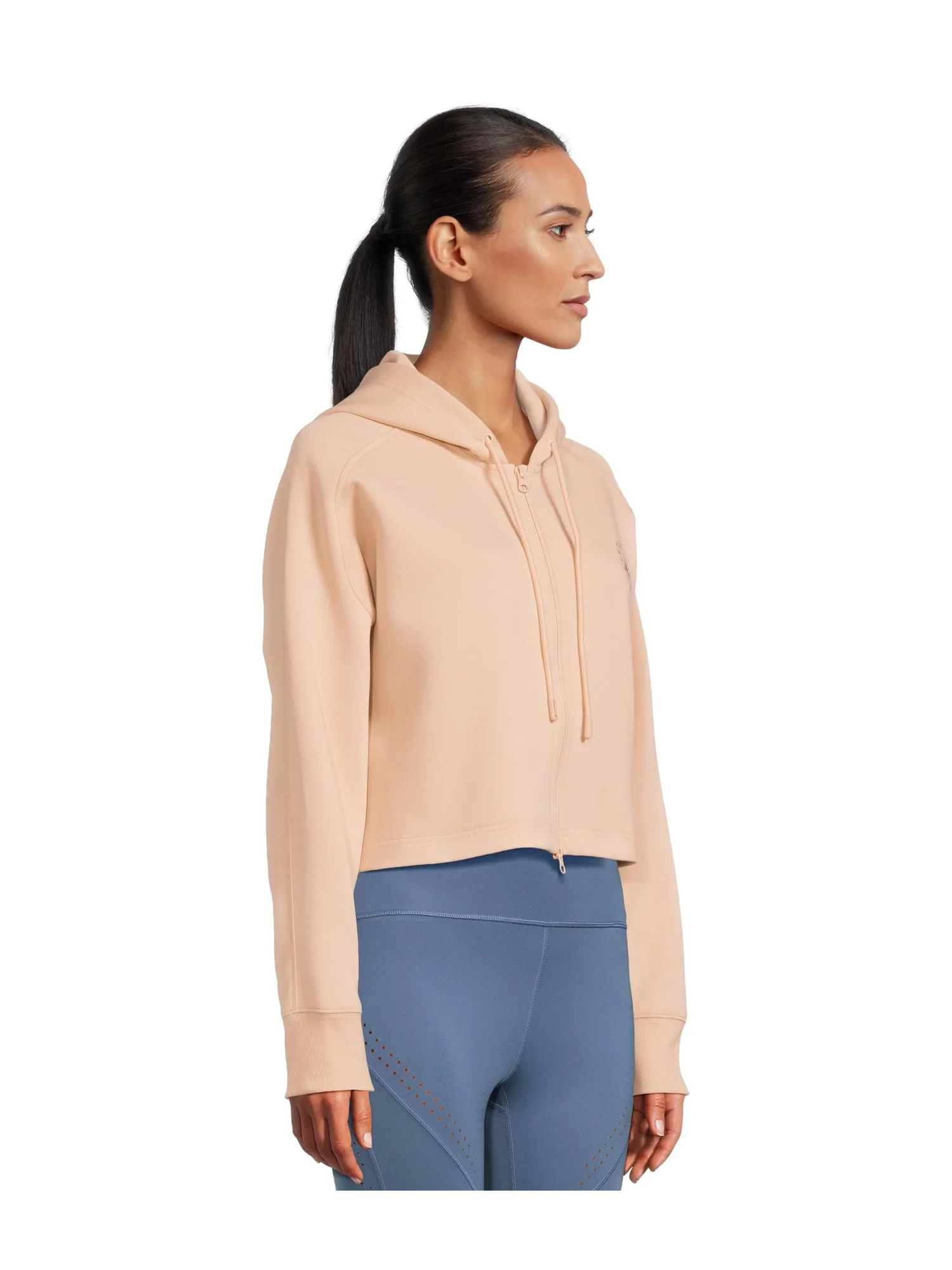 Худи adidas by Stella McCartney Sportswear Cropped Hoodie JW4690 — изображение 2 из 5, пудровый