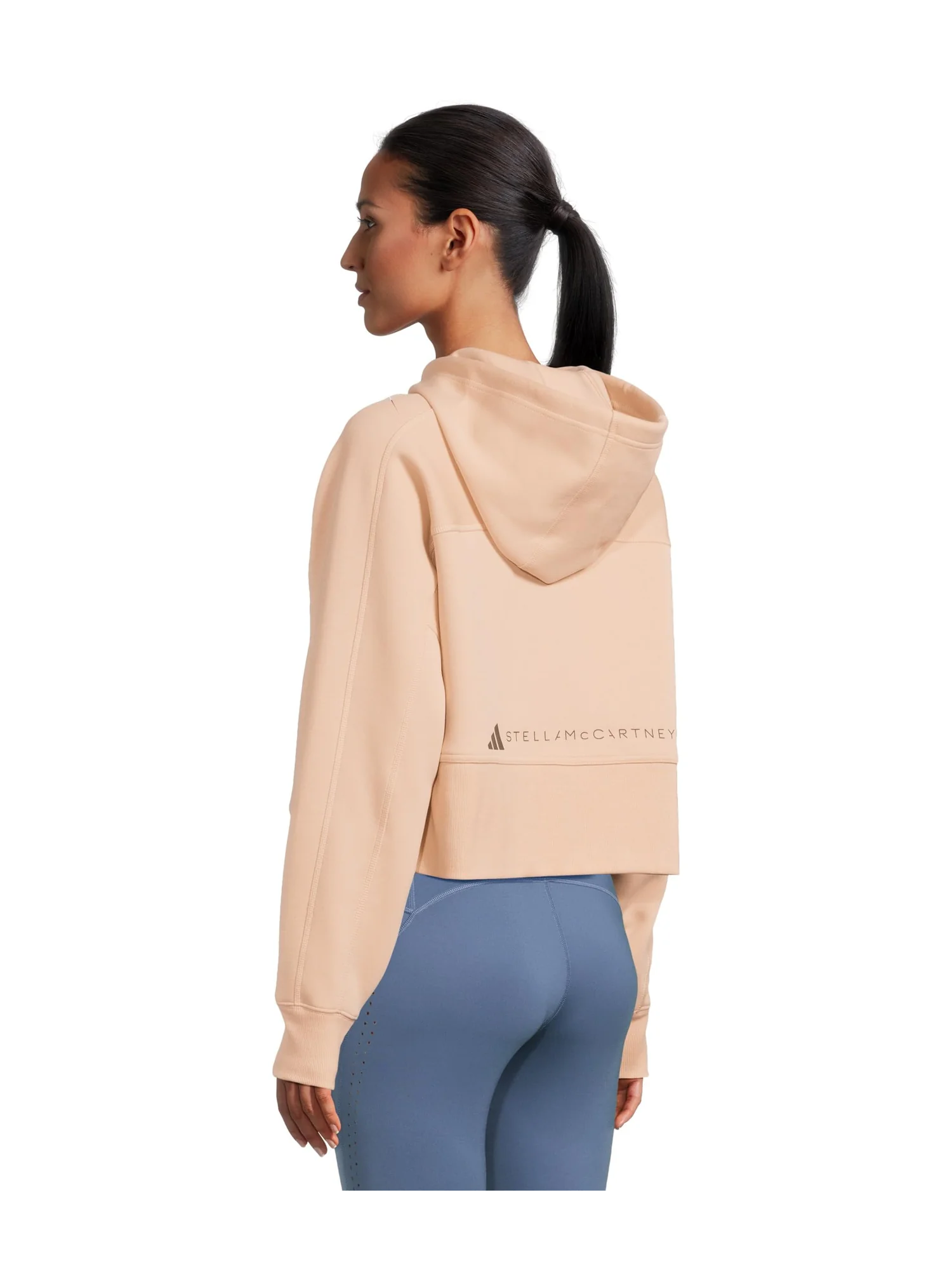 Худи adidas by Stella McCartney Sportswear Cropped Hoodie JW4690 — изображение 3 из 5, пудровый