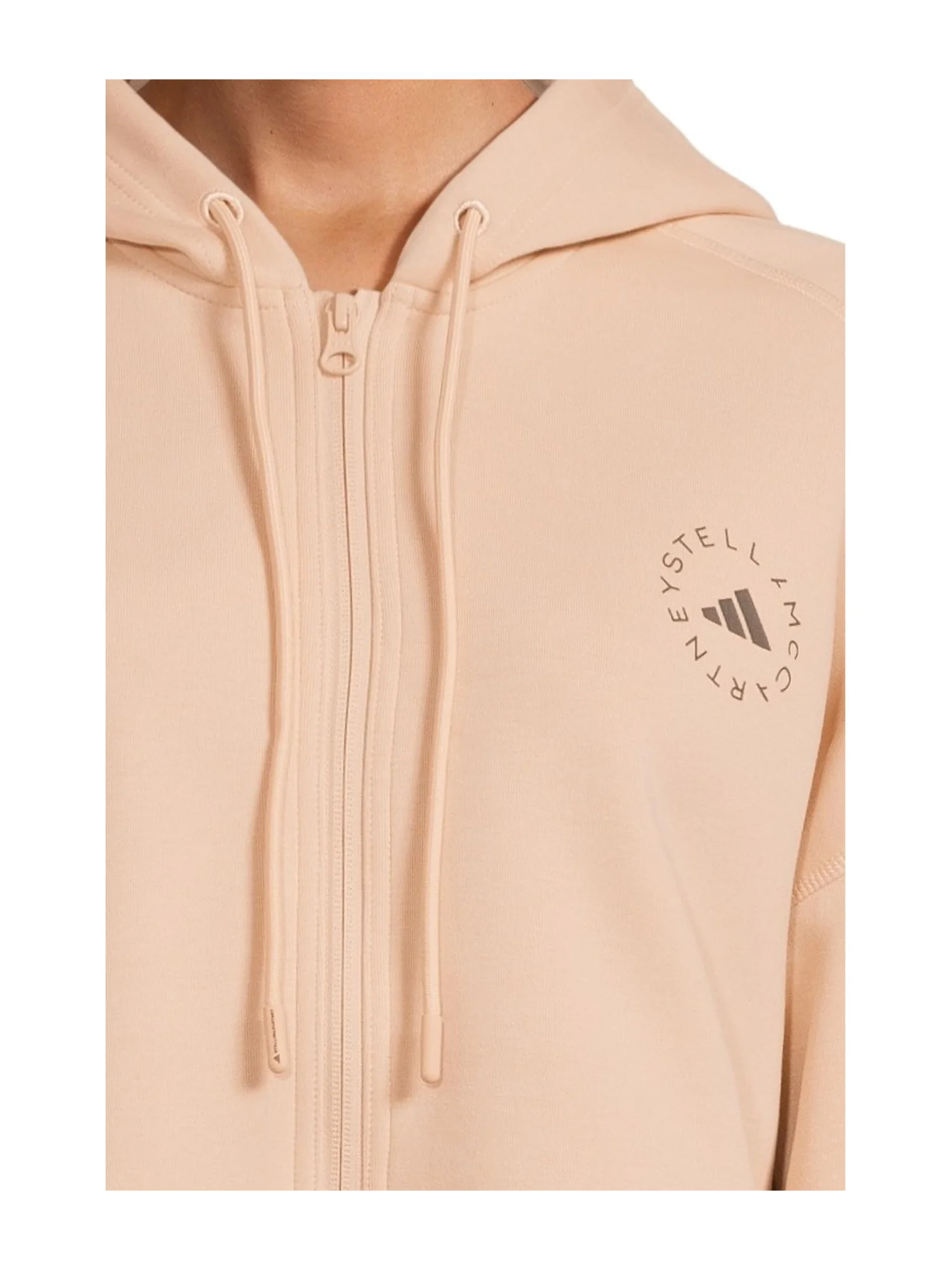 Худи adidas by Stella McCartney Sportswear Cropped Hoodie JW4690 — изображение 4 из 5, пудровый