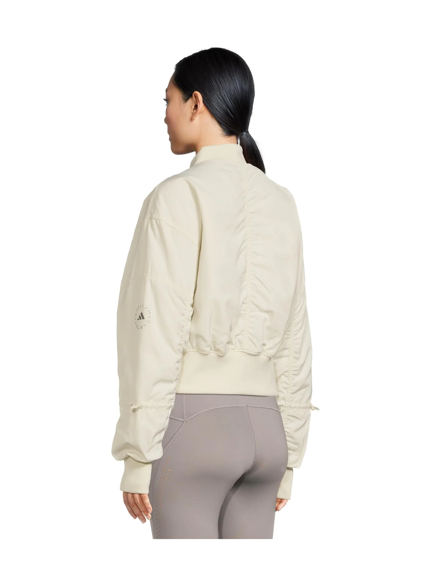 Бомбер adidas by Stella McCartney Woven Bomber Cropped JX9106 — изображение 3 из 5, молочный