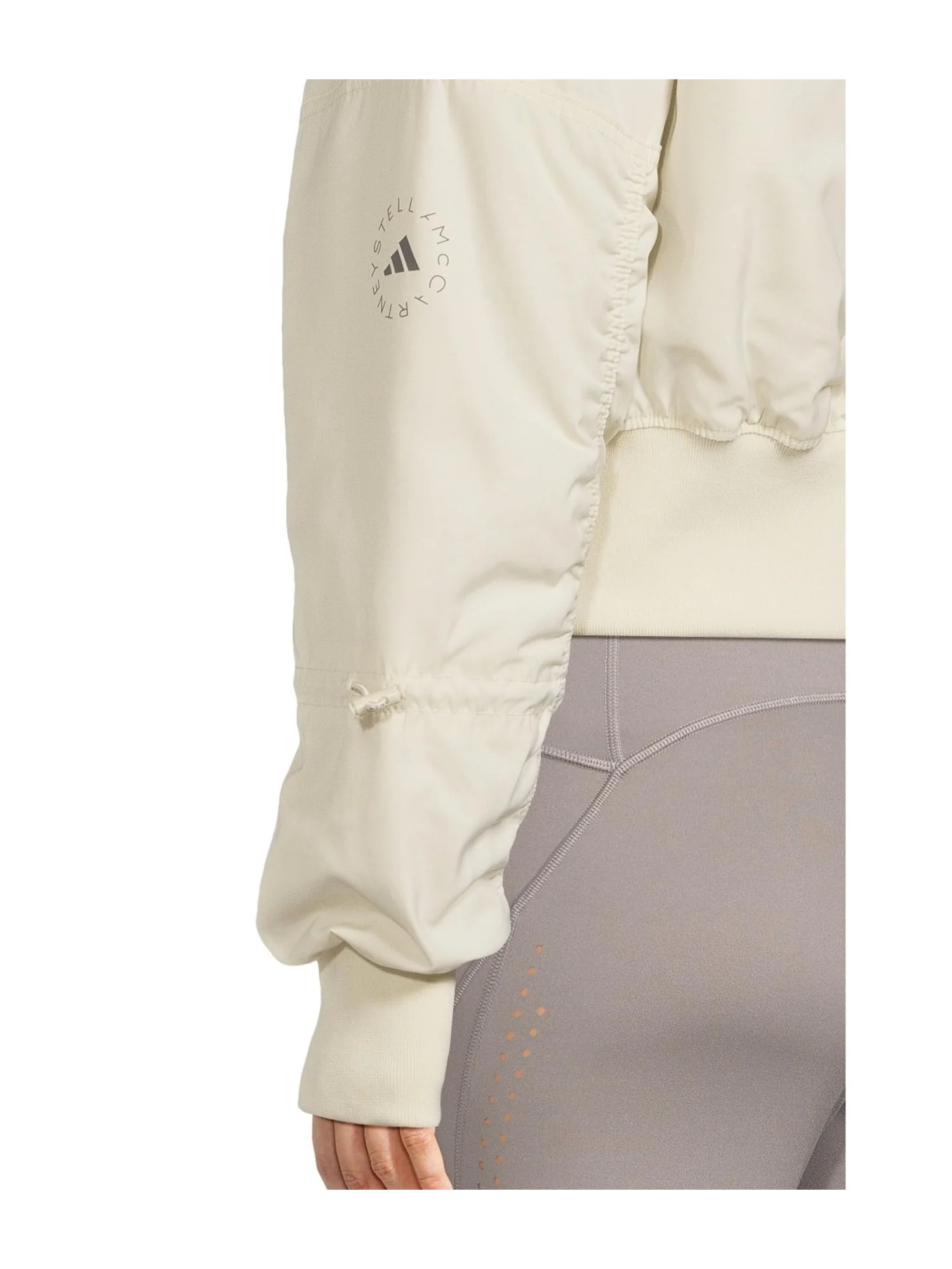 Бомбер adidas by Stella McCartney Woven Bomber Cropped JX9106 — изображение 4 из 5, молочный