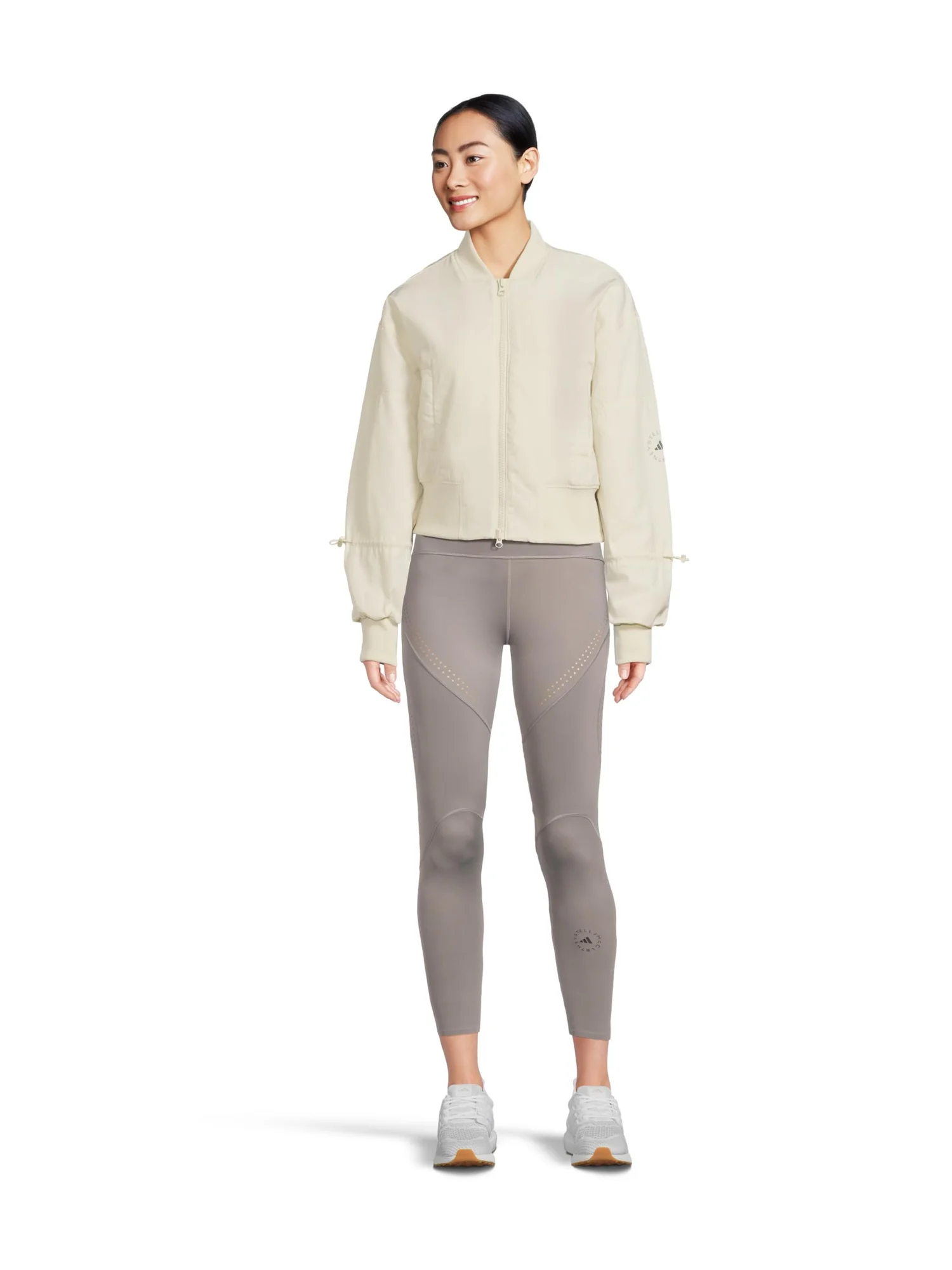 Бомбер adidas by Stella McCartney Woven Bomber Cropped JX9106 — изображение 5 из 5, молочный