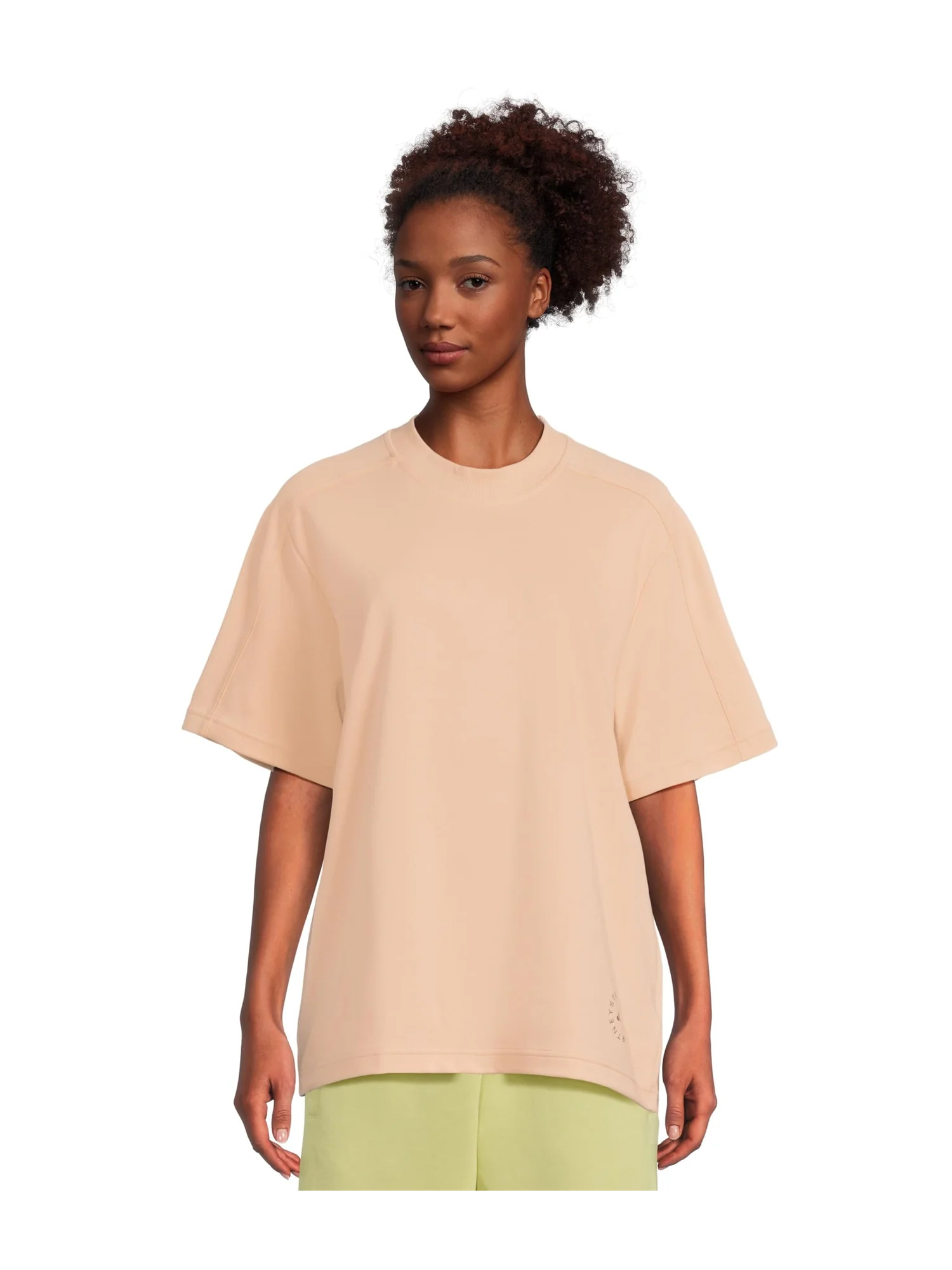Футболка adidas by Stella McCartney Loose T-Shirt JW4525 — изображение 1 из 5, пудровый