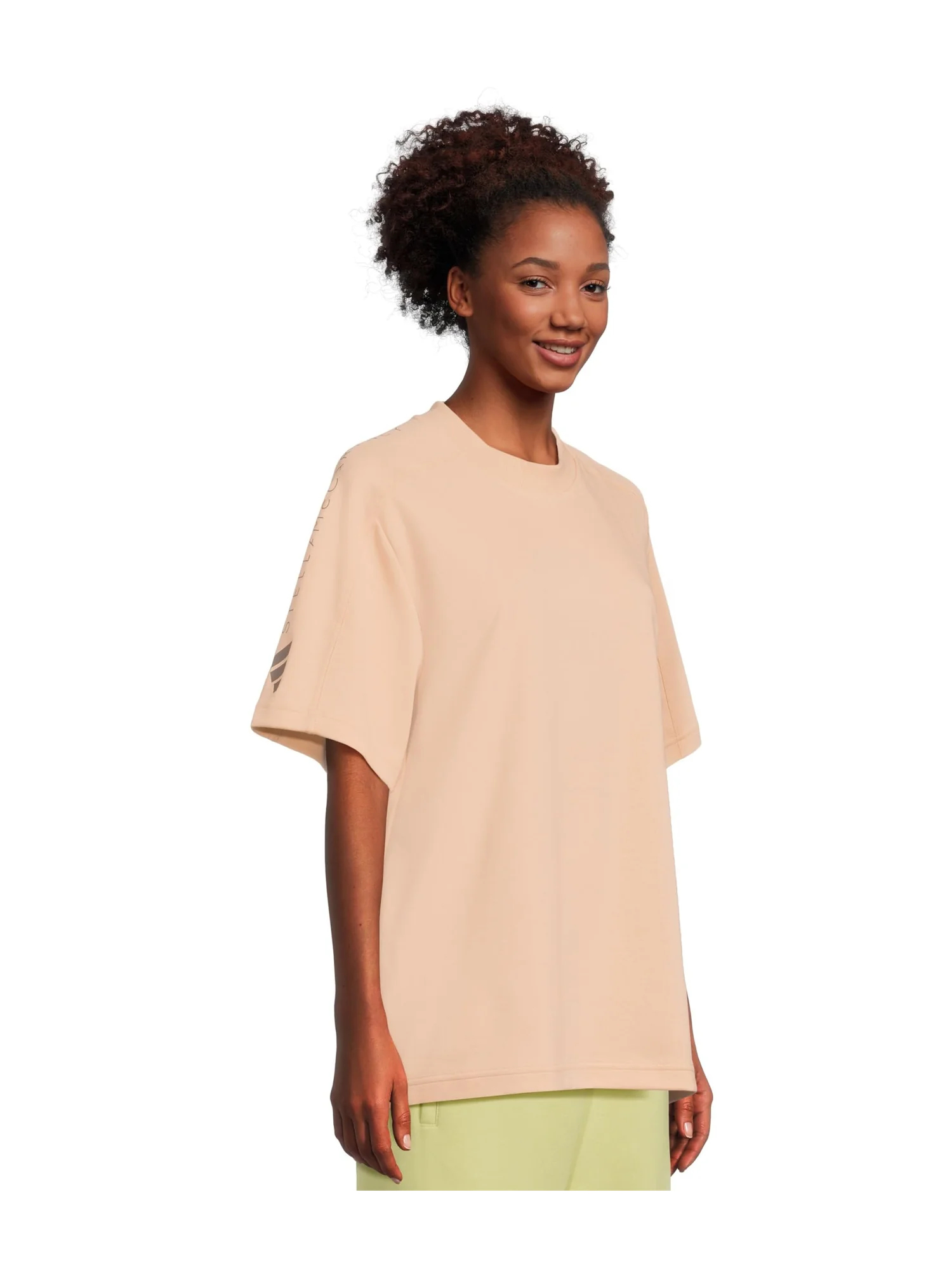 Футболка adidas by Stella McCartney Loose T-Shirt JW4525 — изображение 2 из 5, пудровый