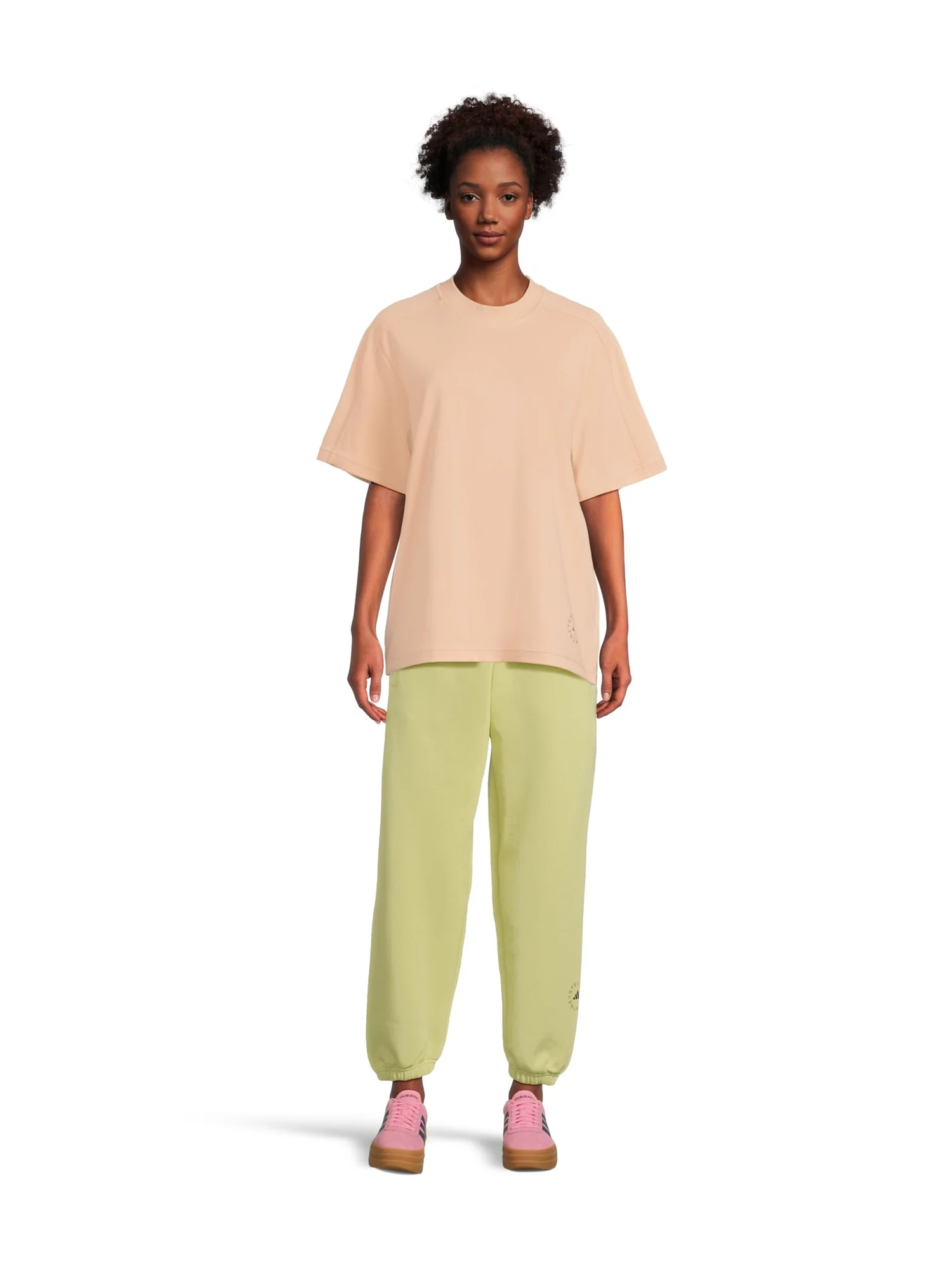 Футболка adidas by Stella McCartney Loose T-Shirt JW4525 — изображение 5 из 5, пудровый