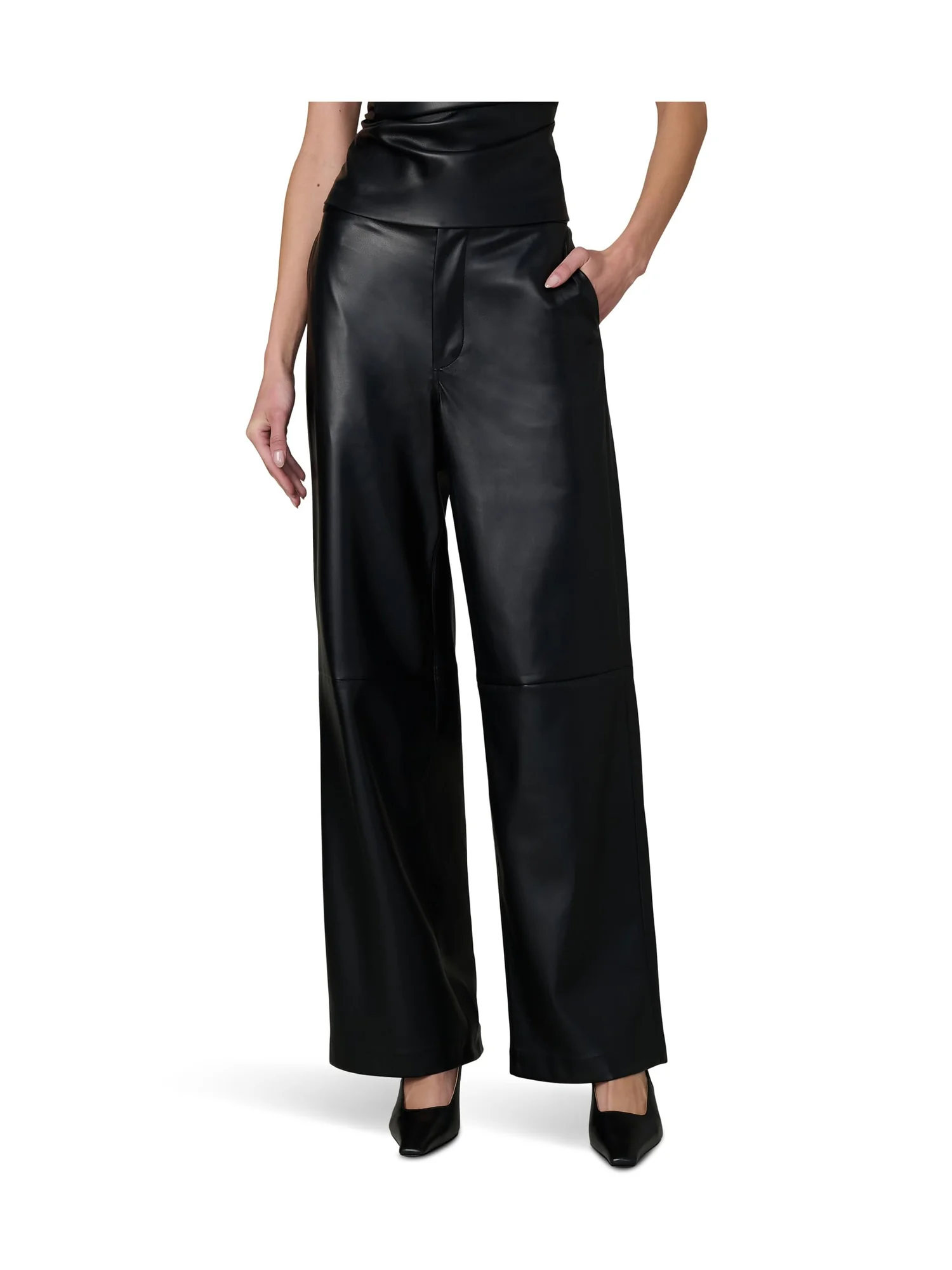 Джинсы Joe's Jeans The Vegan Leather Trousers — черный