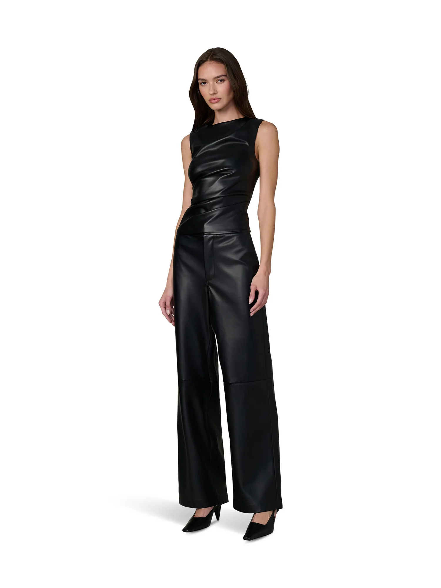 Джинсы Joe's Jeans The Vegan Leather Trousers — изображение 3 из 3, черный