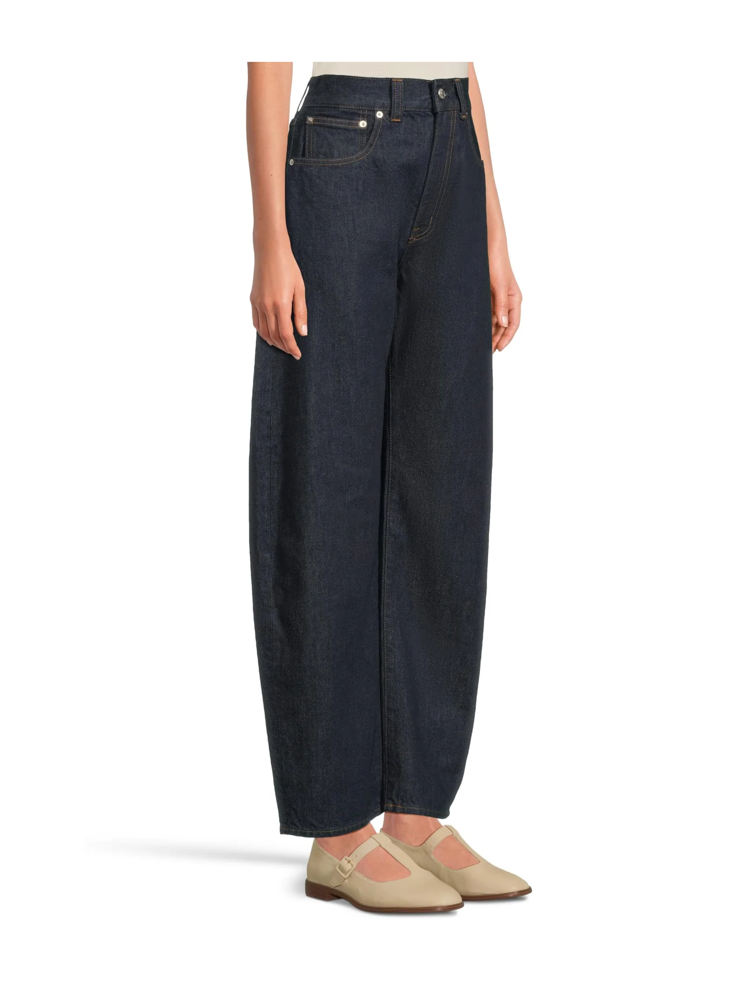 Джинсы Madewell The Balloon Jean In Rinse Wash — изображение 2 из 5, красный