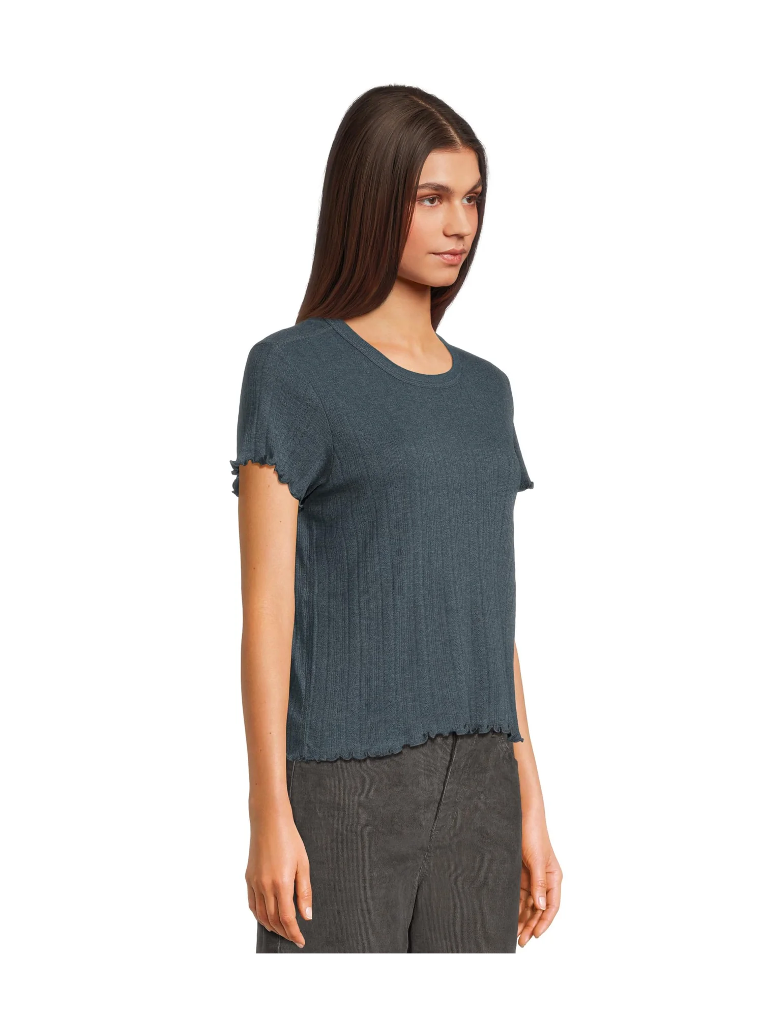 Футболка Toad&Co Foothill Pointelle Short Sleeve Baby Tee — изображение 2 из 5, синий