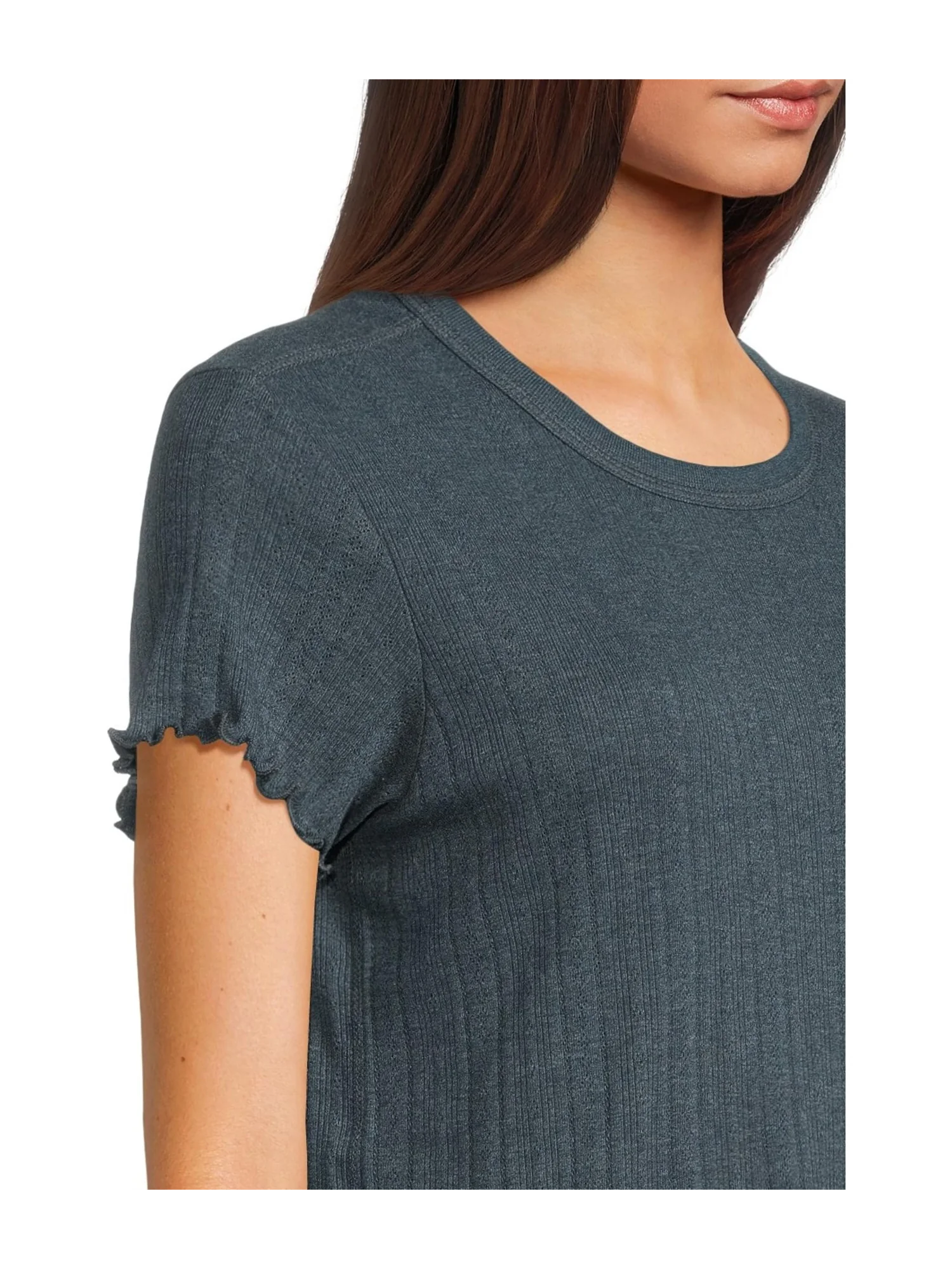 Футболка Toad&Co Foothill Pointelle Short Sleeve Baby Tee — изображение 4 из 5, синий