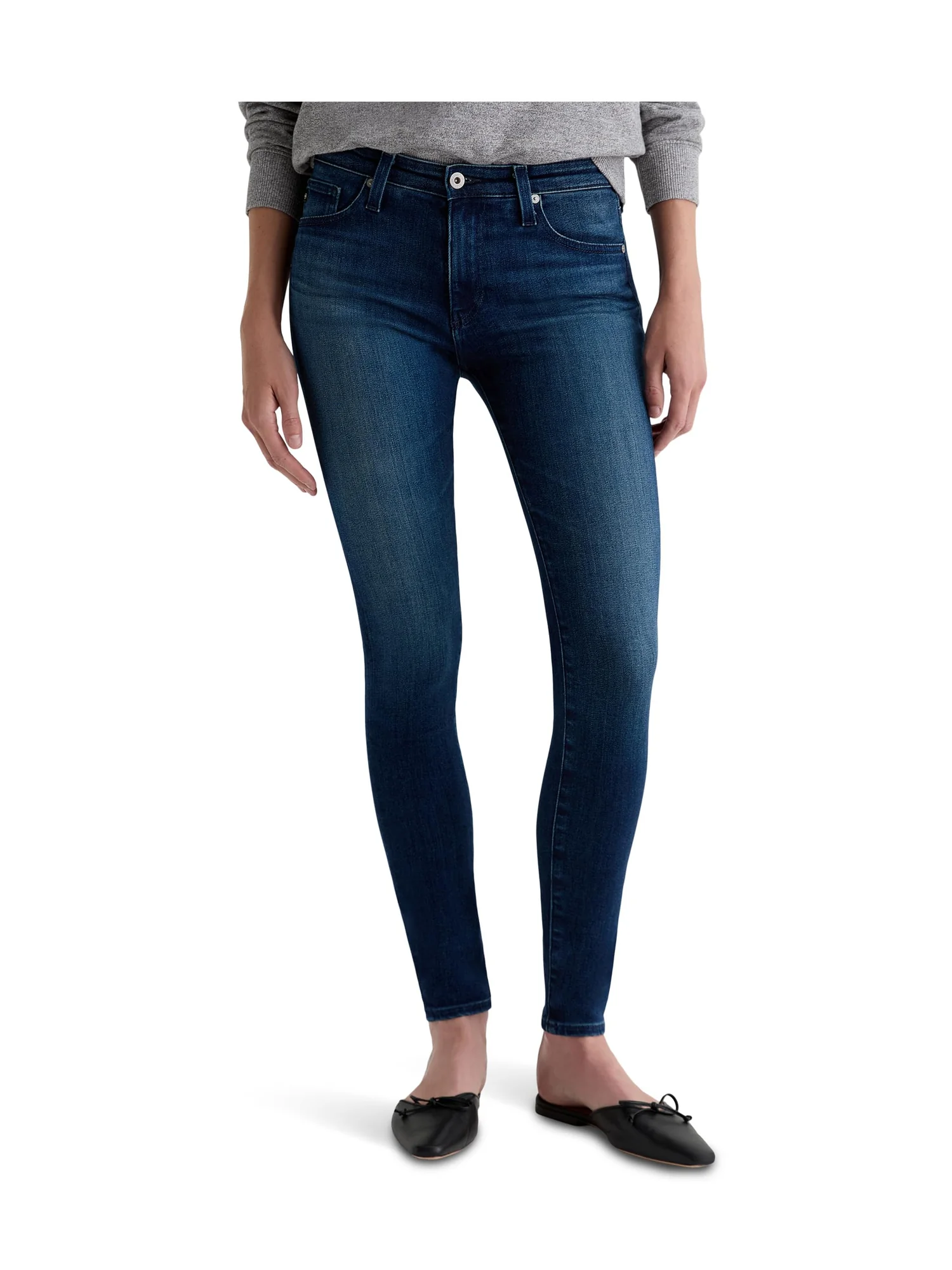Джинсы AG Jeans Farrah Mid Rise Skinny Jean In Epilogue — изображение 1 из 4, коричневый