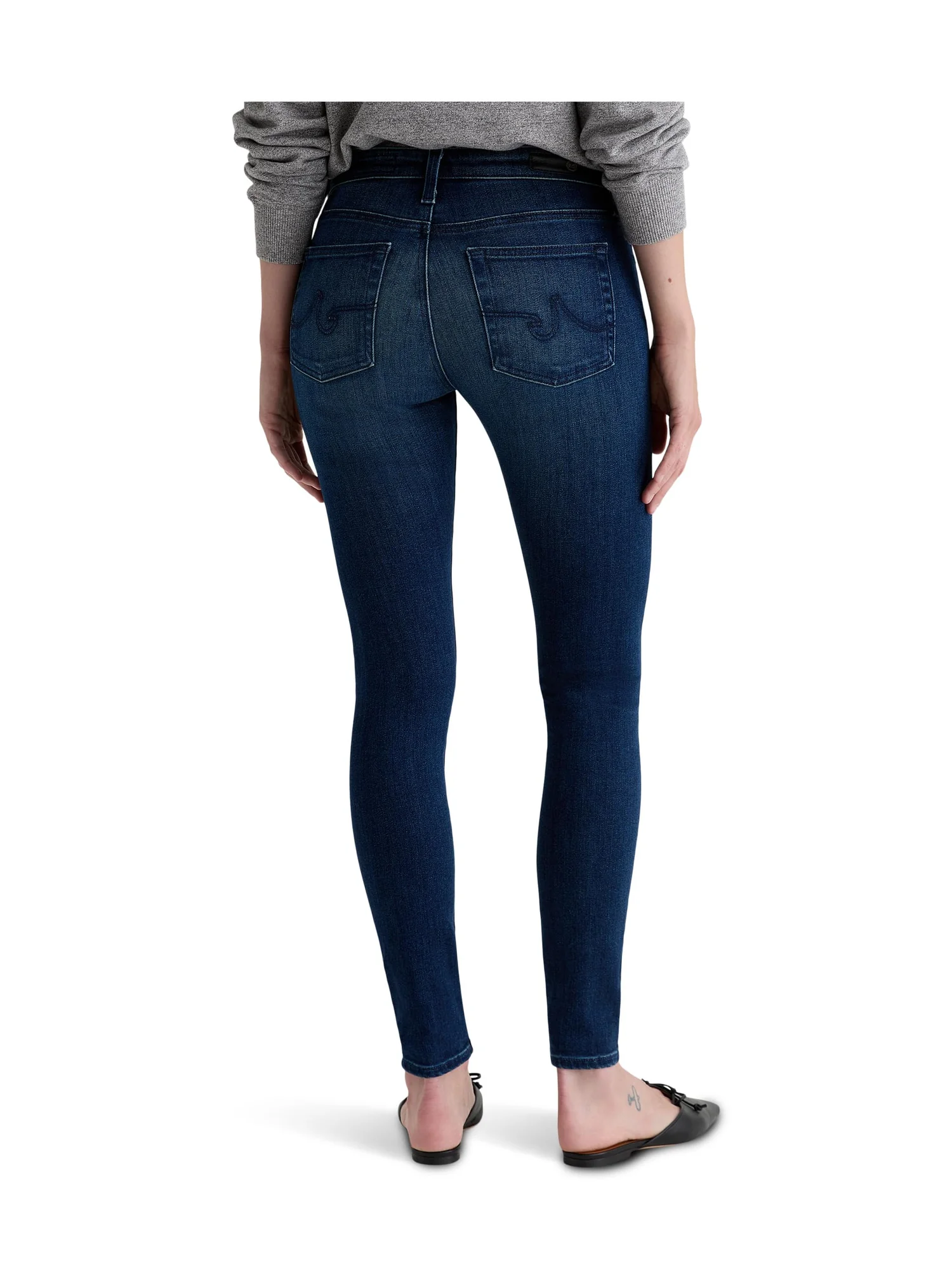 Джинсы AG Jeans Farrah Mid Rise Skinny Jean In Epilogue — изображение 2 из 4, коричневый