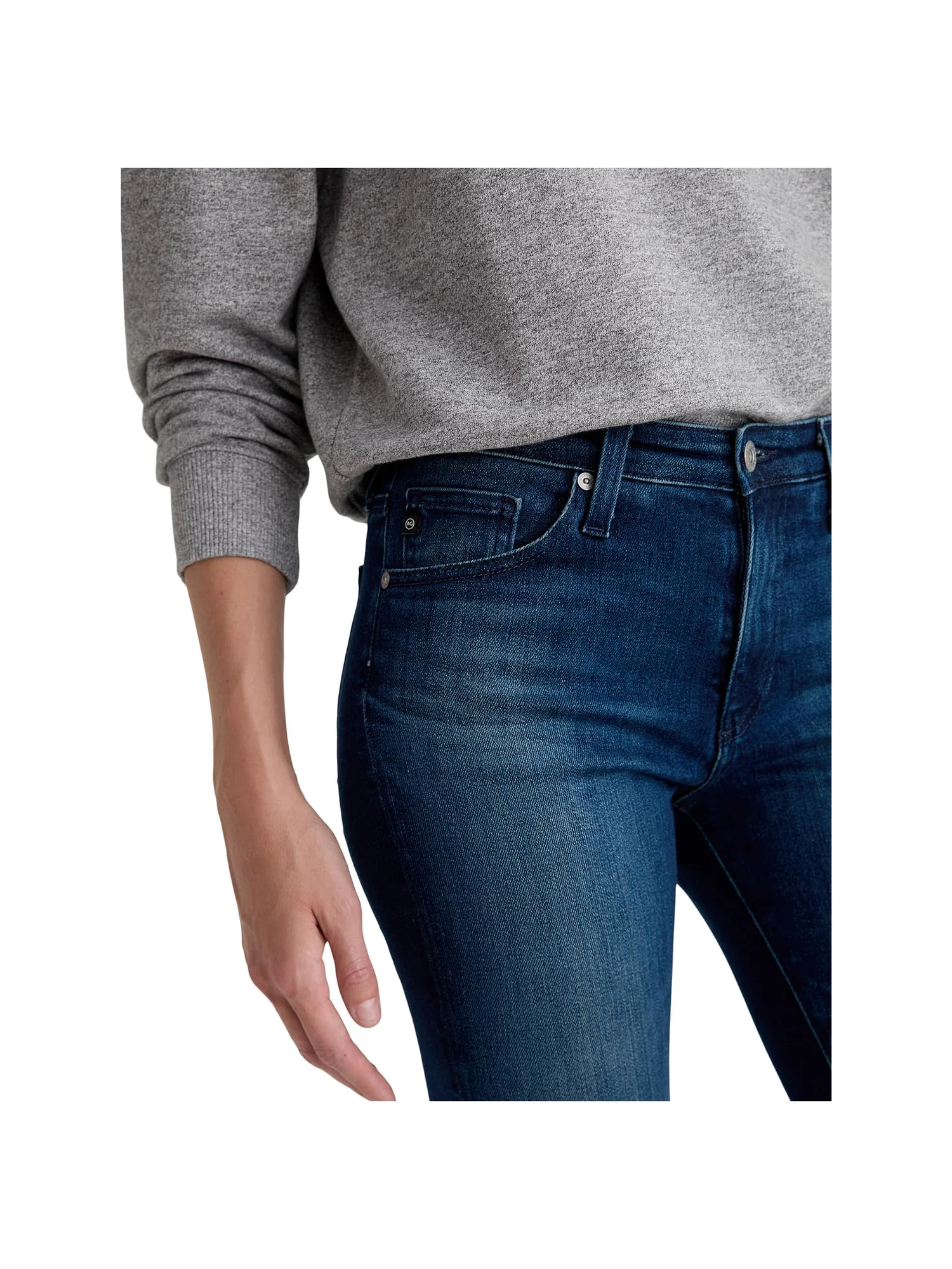 Джинсы AG Jeans Farrah Mid Rise Skinny Jean In Epilogue — изображение 3 из 4, коричневый