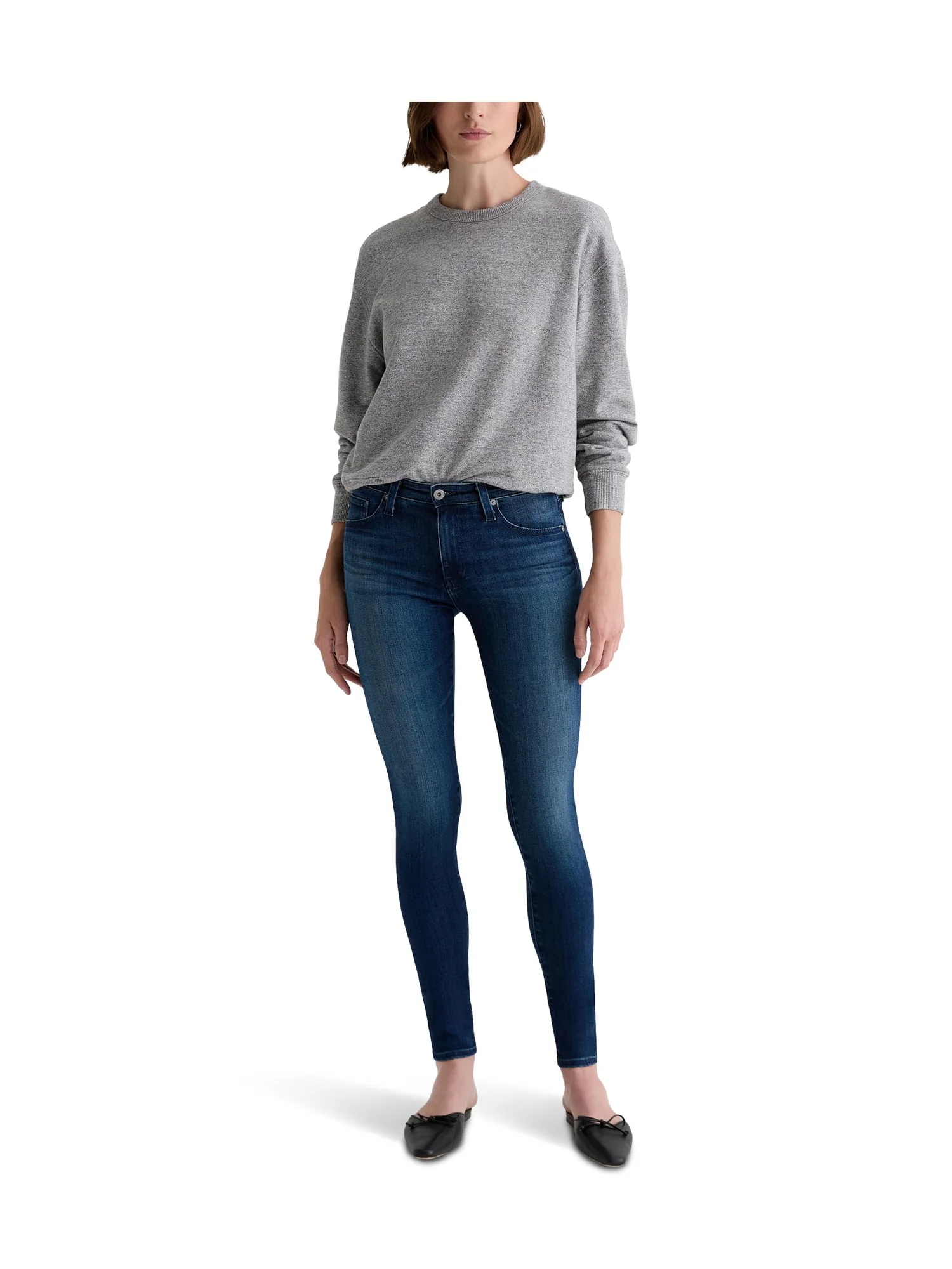 Джинсы AG Jeans Farrah Mid Rise Skinny Jean In Epilogue — изображение 4 из 4, коричневый