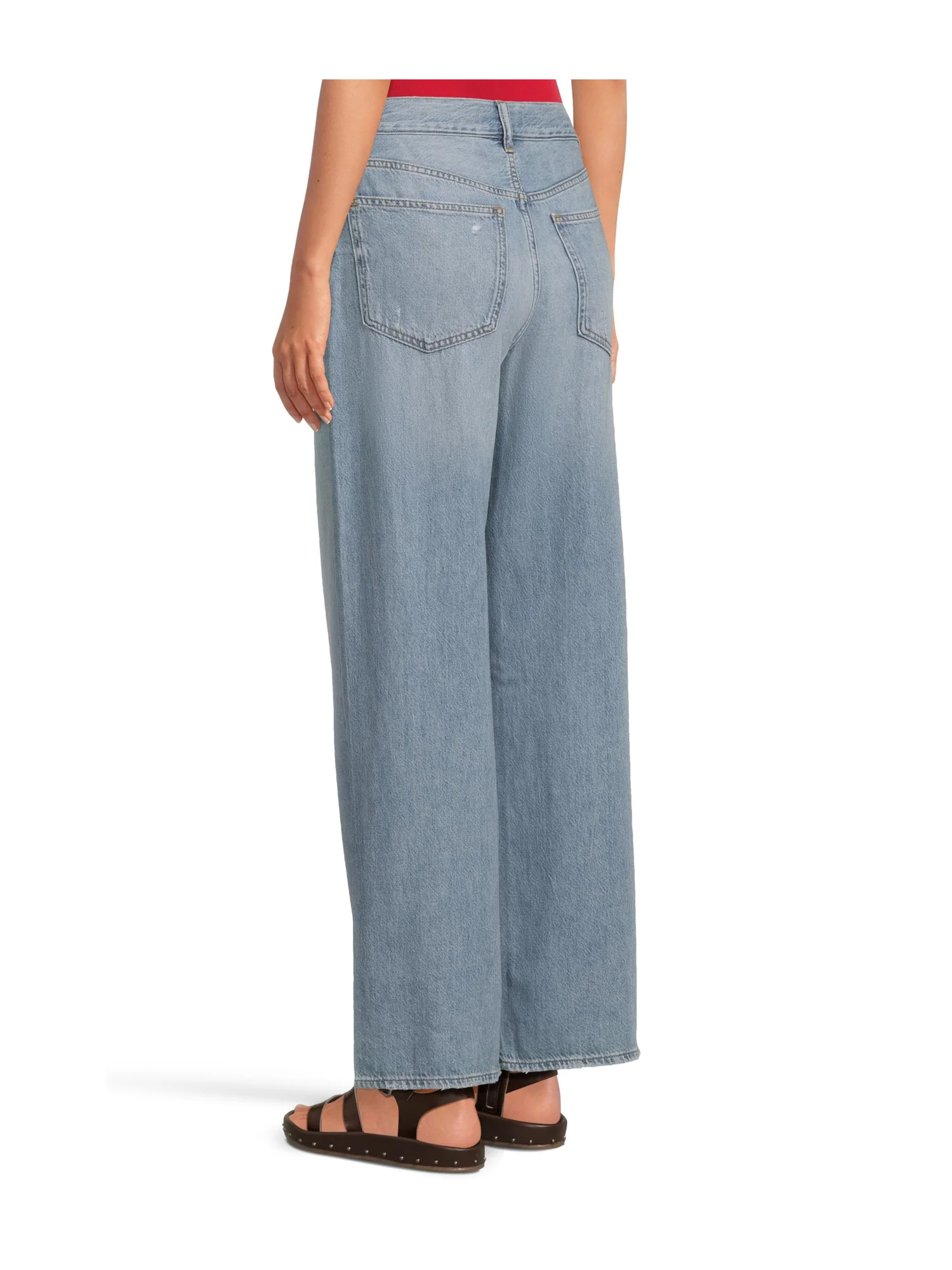 Джинсы Madewell Pv Wide In Airy Denim Northridge Wash, цвет Northridge Wash — изображение 3 из 5