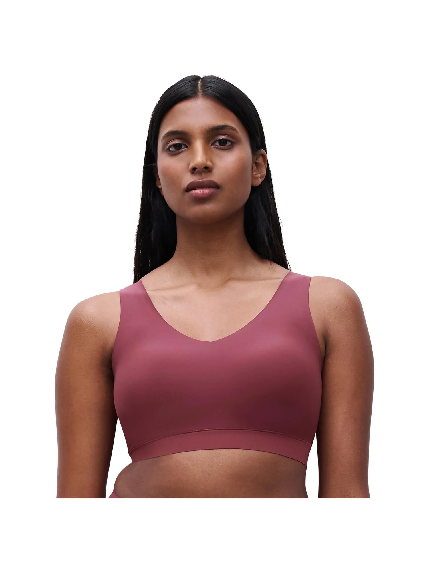 Бюстгальтер Chantelle Softstretch Padded V-neck Bra Top, цвет Sienna — изображение 1 из 3