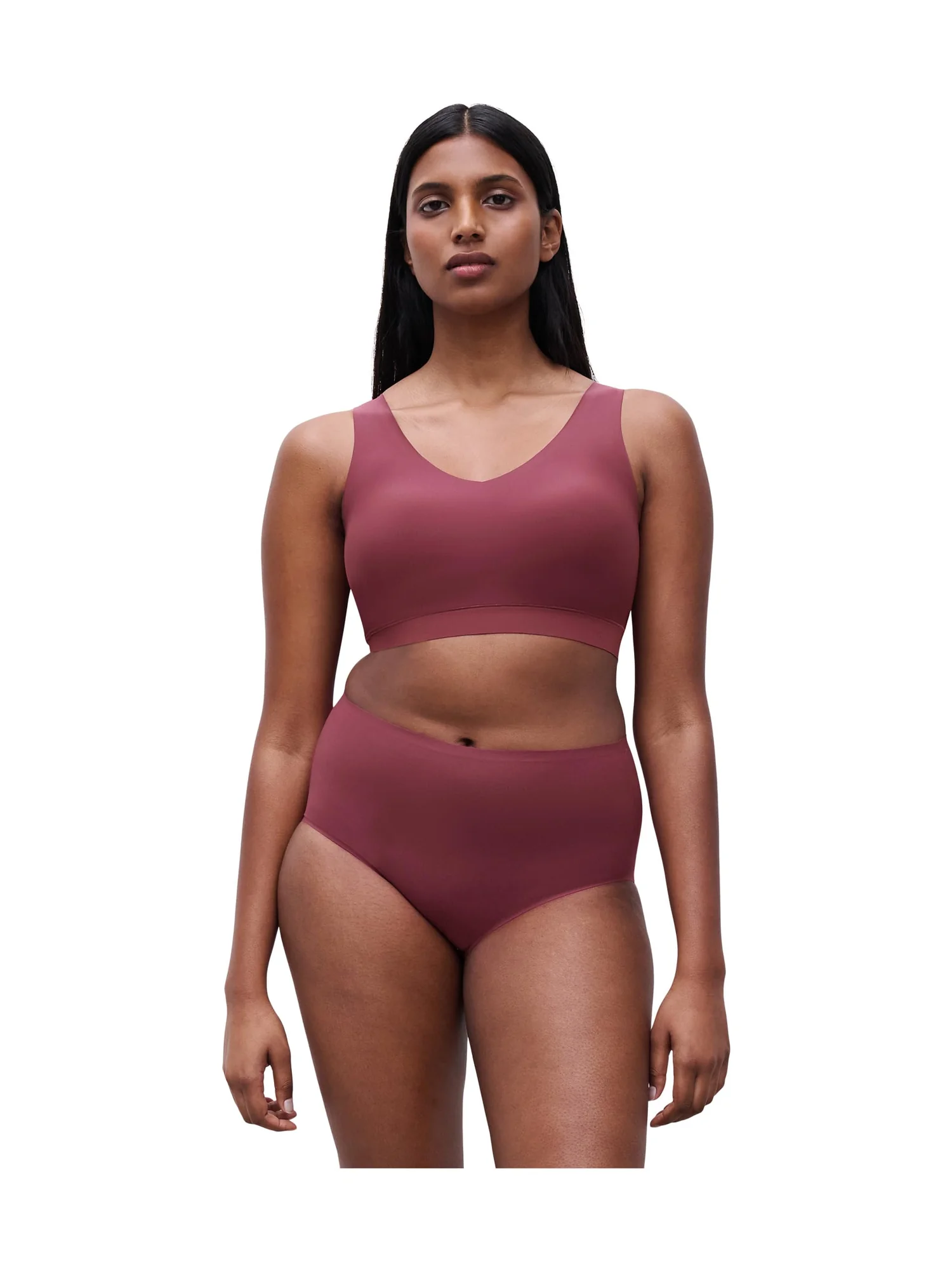 Бюстгальтер Chantelle Softstretch Padded V-neck Bra Top, цвет Sienna — изображение 3 из 3