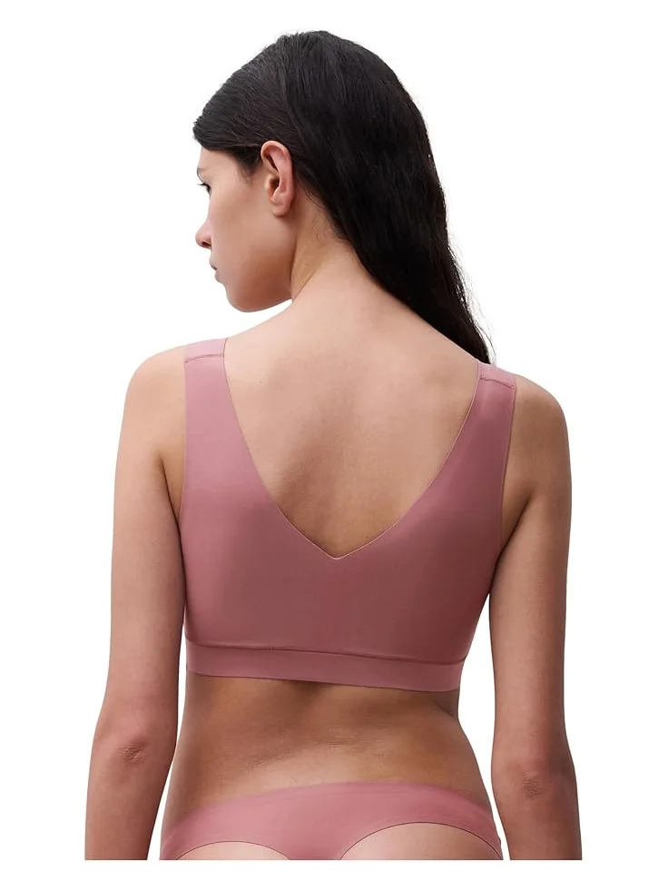 Женский топ-бюстгальтер Chantelle Softstretch с мягкой чашкой и V-образным вырезом — изображение 2 из 2, розовый