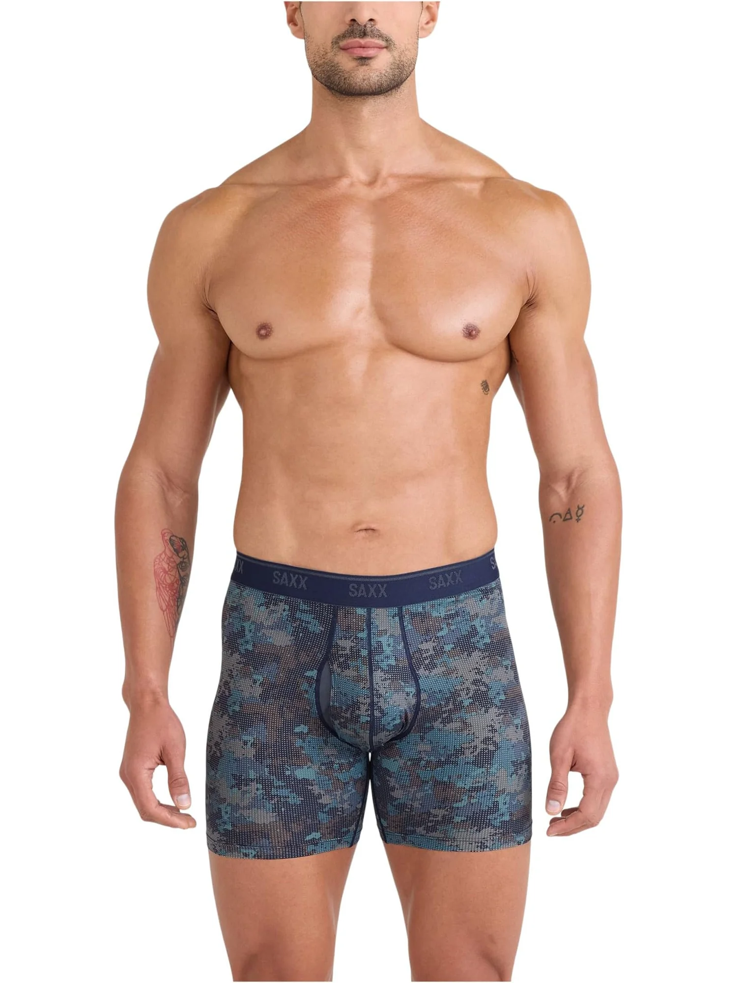 Боксеры SAXX UNDERWEAR Quest Quick-Dry Mesh Boxer Brief Fly 2-Pack — изображение 2 из 3, черный