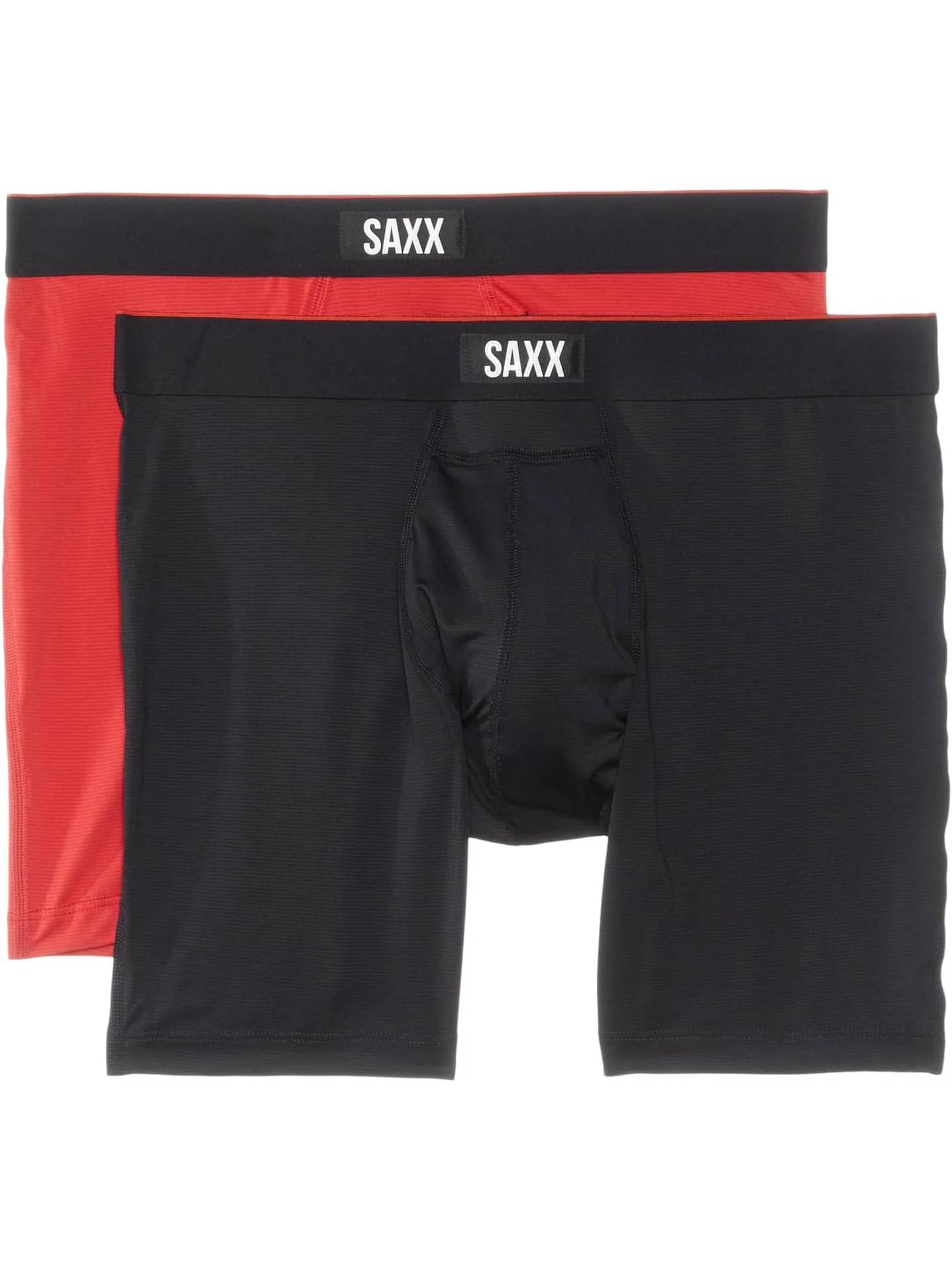 Боксеры SAXX UNDERWEAR Multi-Sport Mesh Boxer Brief Fly 2-Pack — изображение 1 из 1, красный/черный