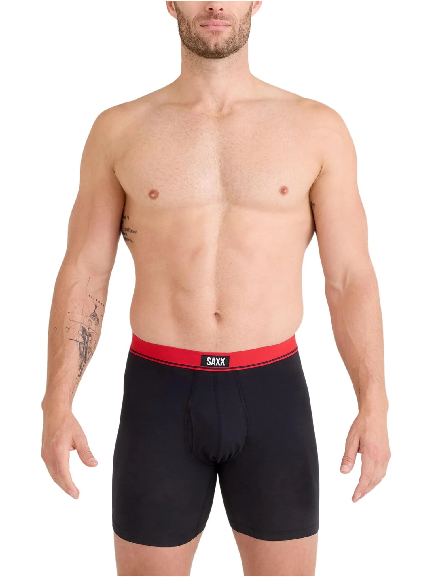 Боксеры SAXX UNDERWEAR Essential Cotton Boxer Brief Fly 3-Pack — изображение 3 из 4, красный/темно-синий