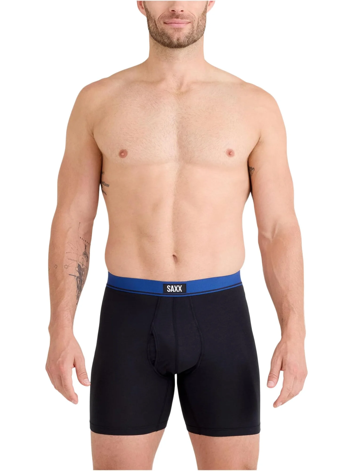Боксеры SAXX UNDERWEAR Essential Cotton Boxer Brief Fly 3-Pack — изображение 4 из 4, красный/темно-синий
