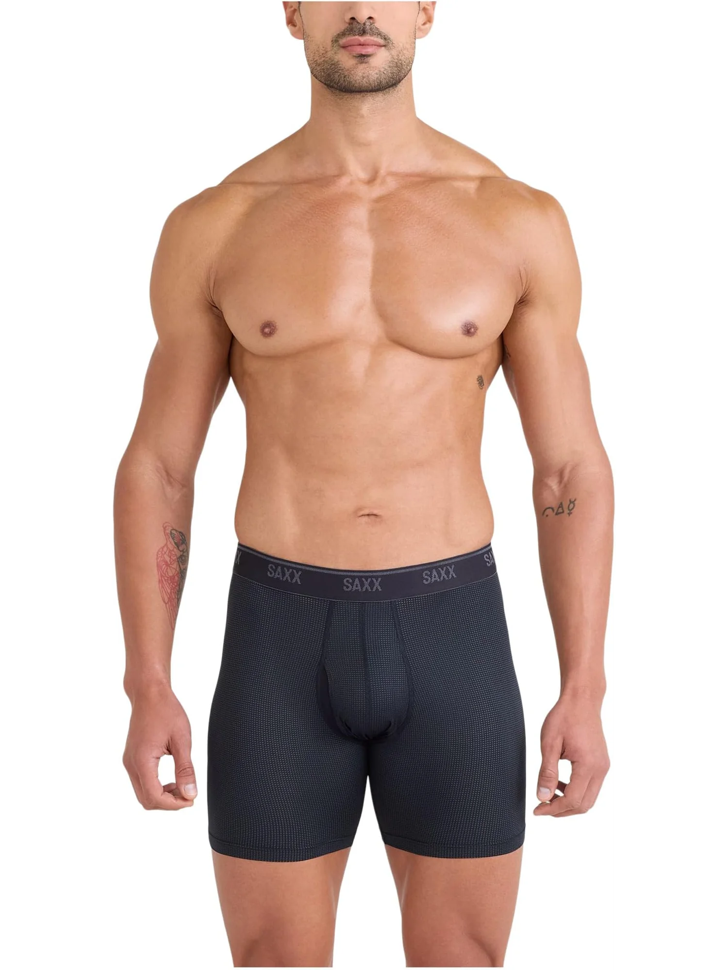 Боксеры SAXX UNDERWEAR Quest Quick-dry Mesh Boxer Brief Fly — изображение 1 из 2, черный