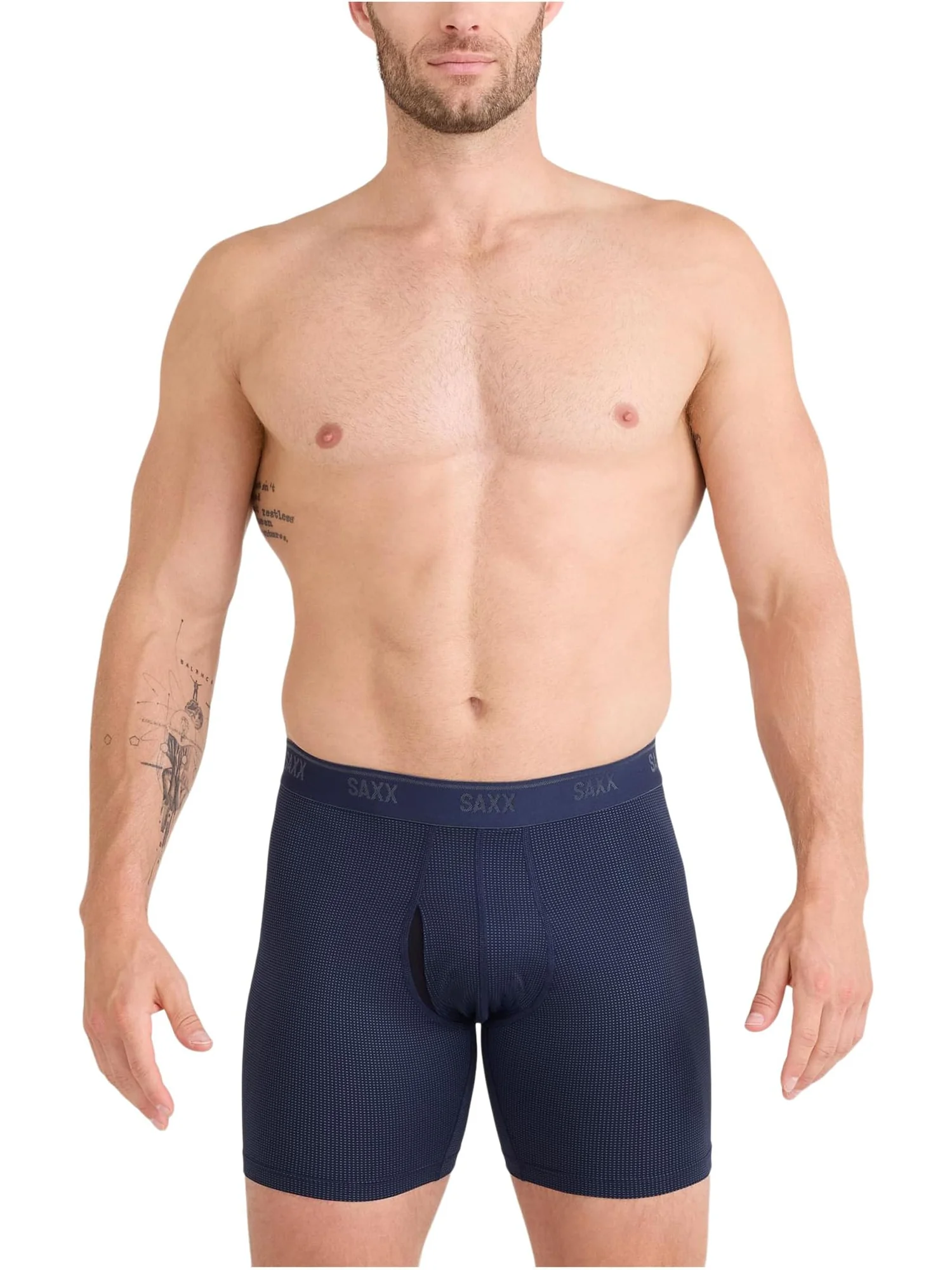 Боксеры SAXX UNDERWEAR Quest Quick-Dry Mesh Boxer Brief Fly 3-Pack — изображение 3 из 4, черный