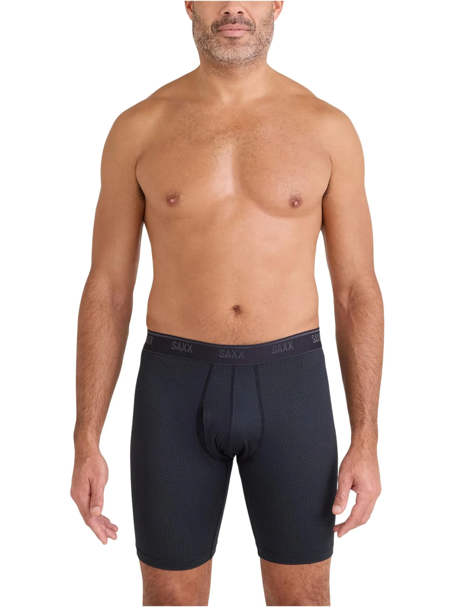 Боксеры SAXX UNDERWEAR Quest Quick-Dry Mesh Boxer Brief Fly 3-Pack — изображение 4 из 4, черный