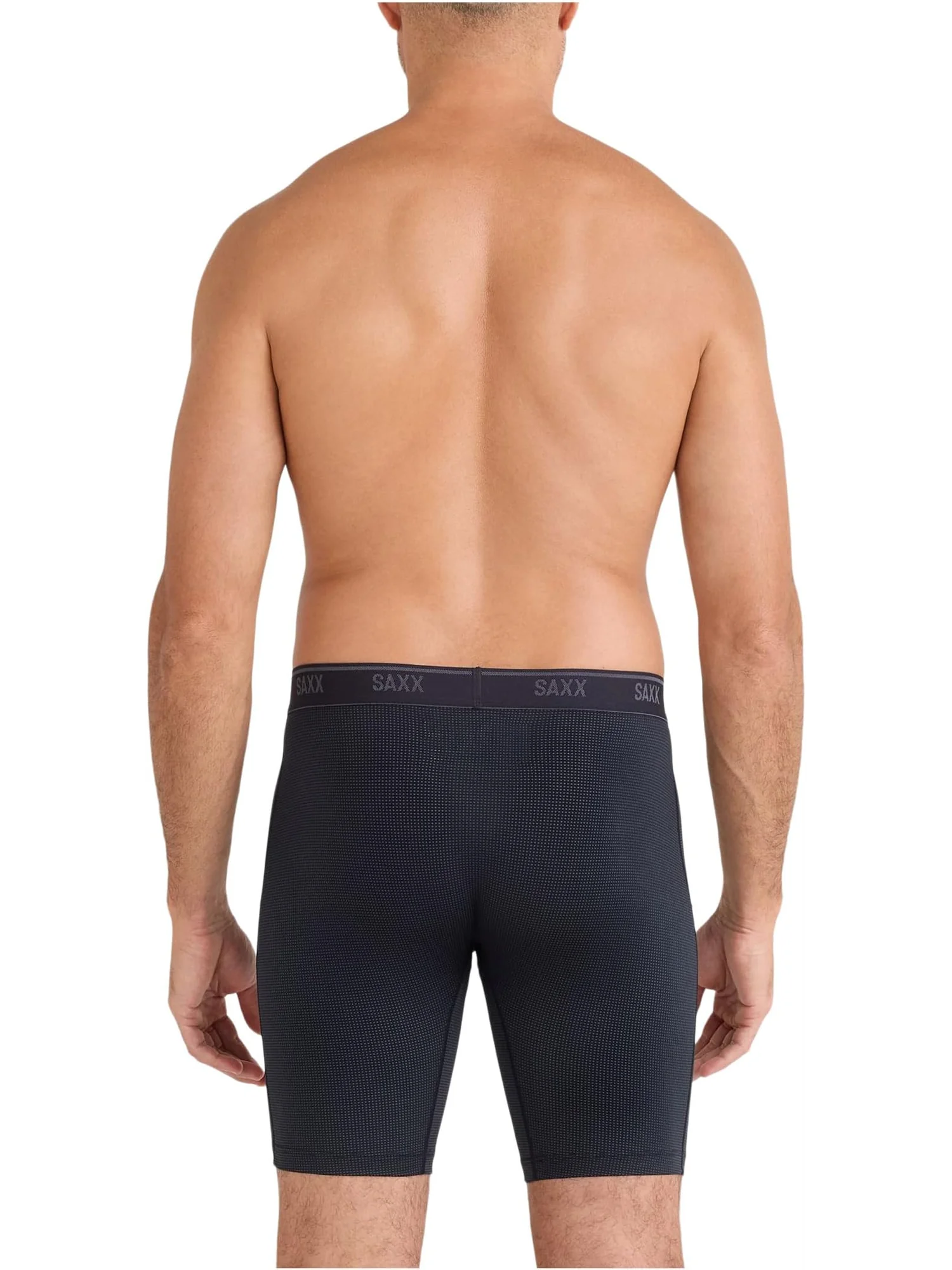 Боксеры SAXX UNDERWEAR Quest Quick-dry Mesh Long Boxer Brief Fly — изображение 2 из 2, черный