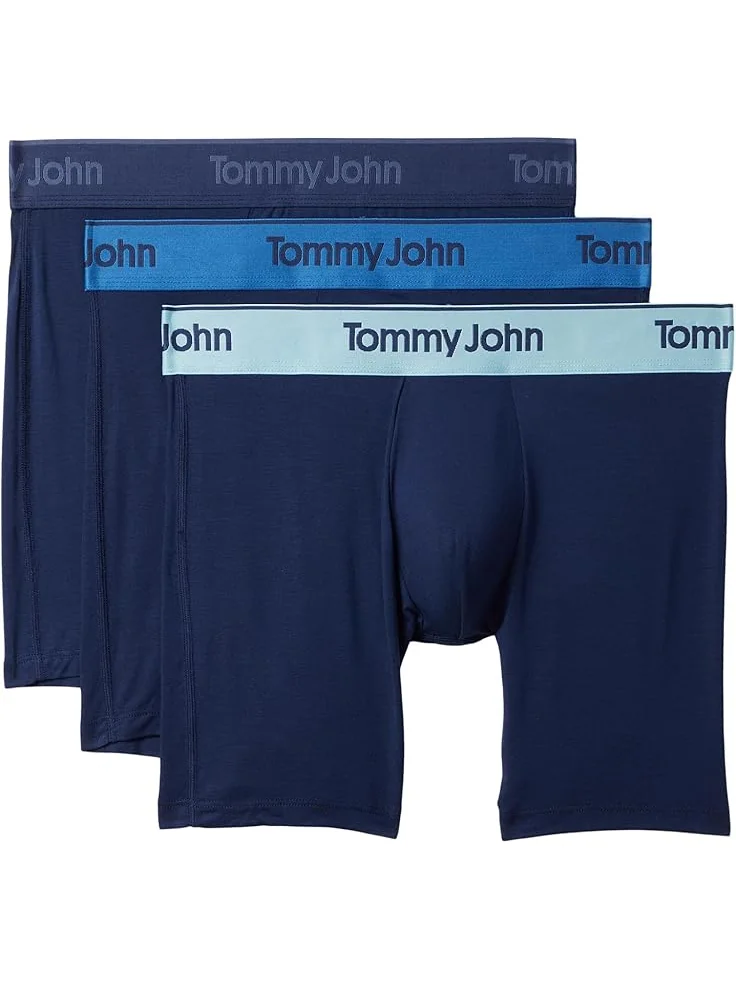 Мужские трусы-боксеры Tommy John Second Skin Modal, 3 шт — синий