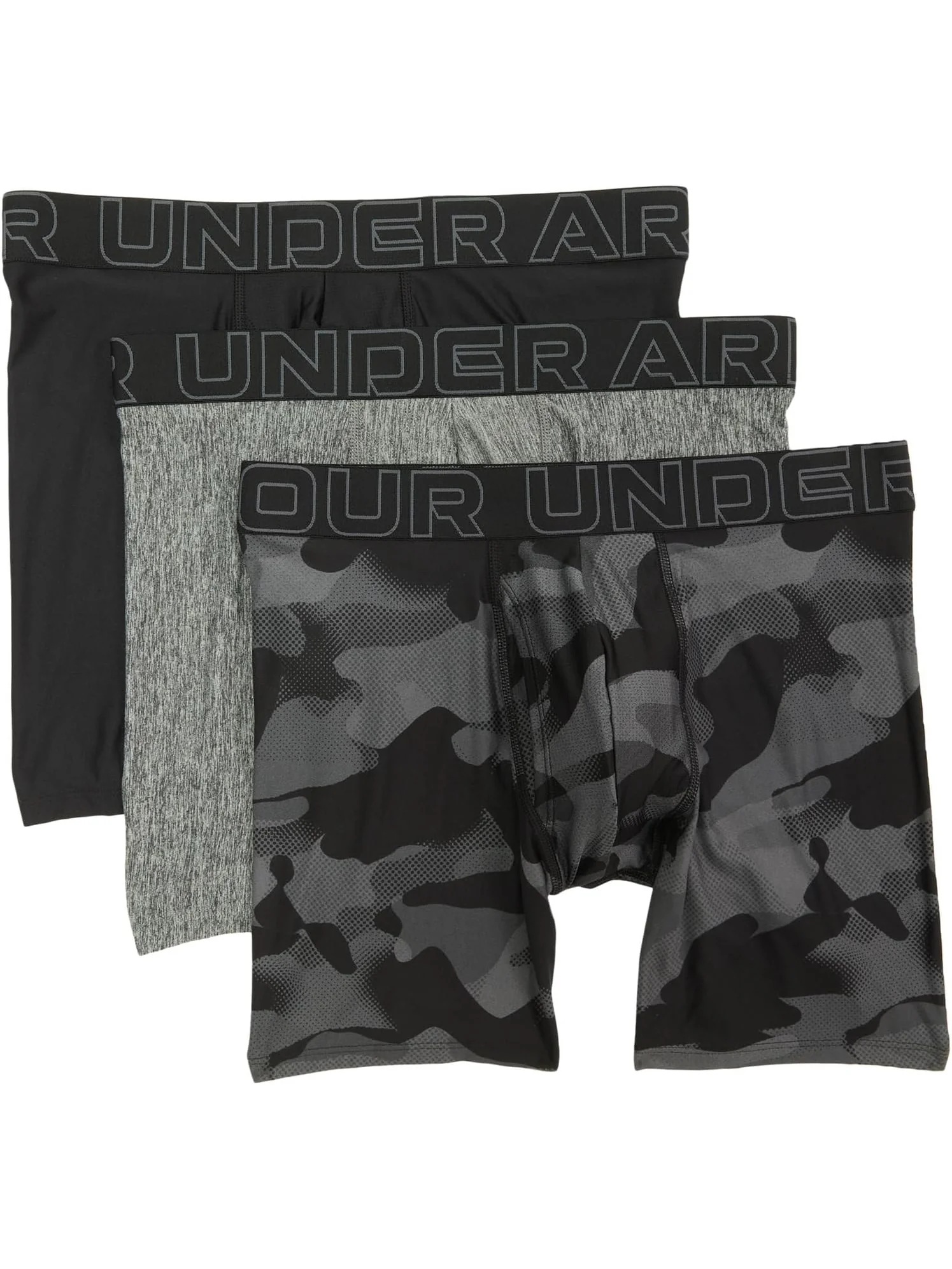 Боксеры Under Armour 3-pack Performance Tech Print 6” Boxer Briefs