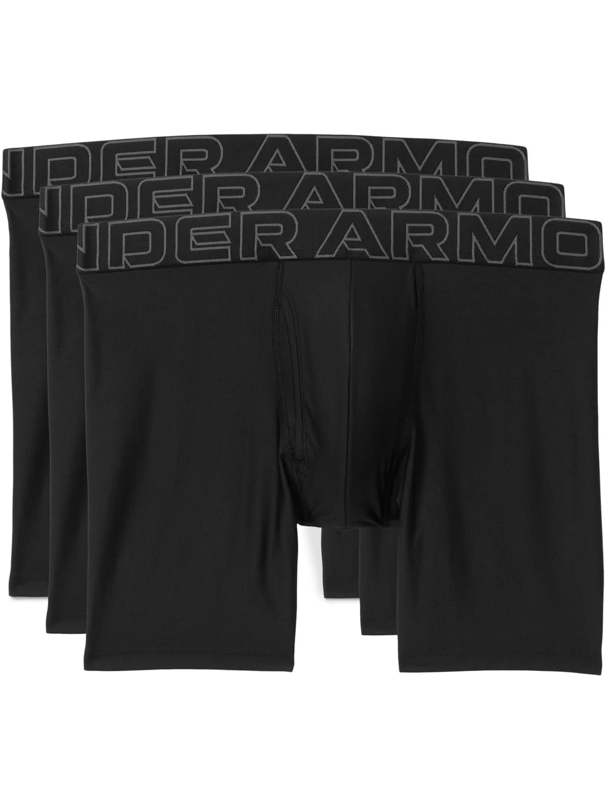 Комплект из 3 мужских боксеров Performance Tech Mesh Solid 6 дюймов Under Armour