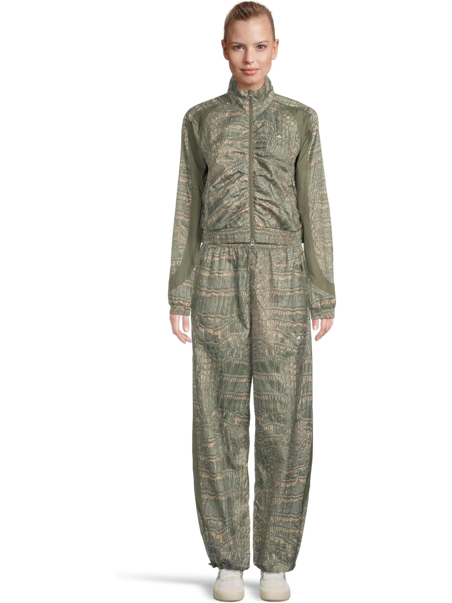 Брюки adidas by Stella McCartney Trackpants Printed JN2212 — изображение 5 из 5, зеленый серый