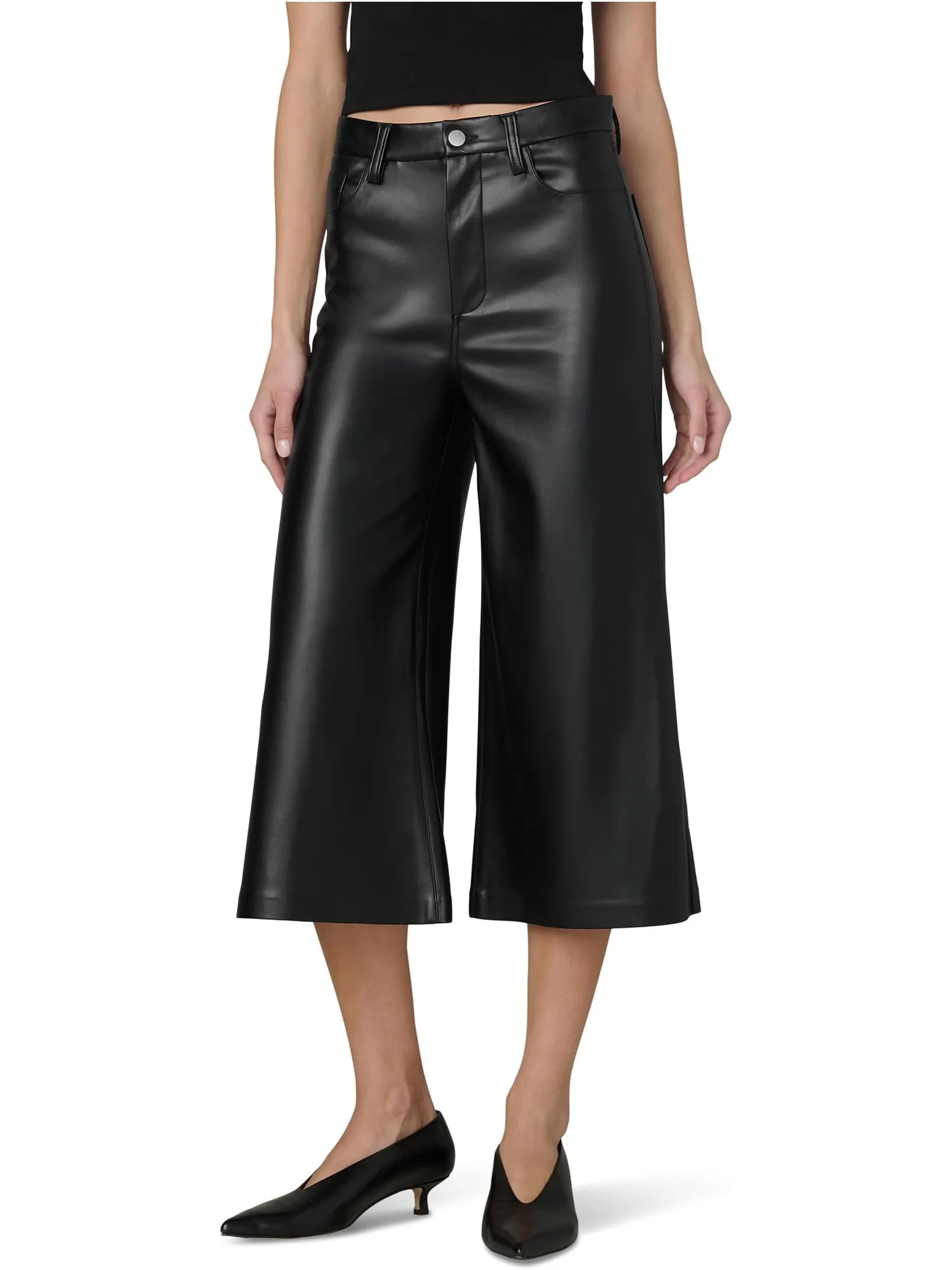 Брюки Joe's Jeans The Culotte Vegan Leather — изображение 1 из 5, черный