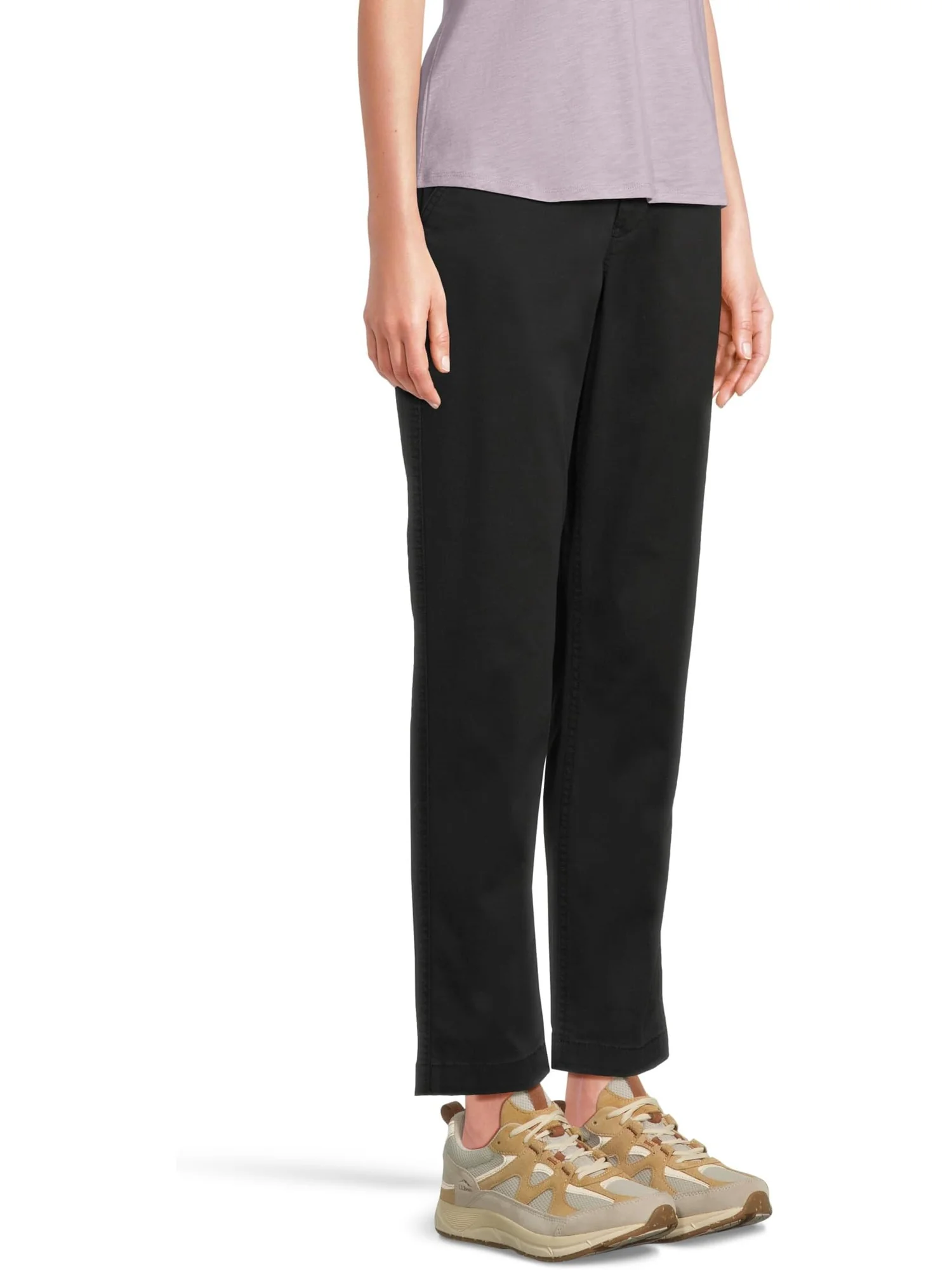 Брюки L.L.Bean Comfort Stretch Pants Mid-Rise Straight-Leg Chino — изображение 2 из 5, темный черный