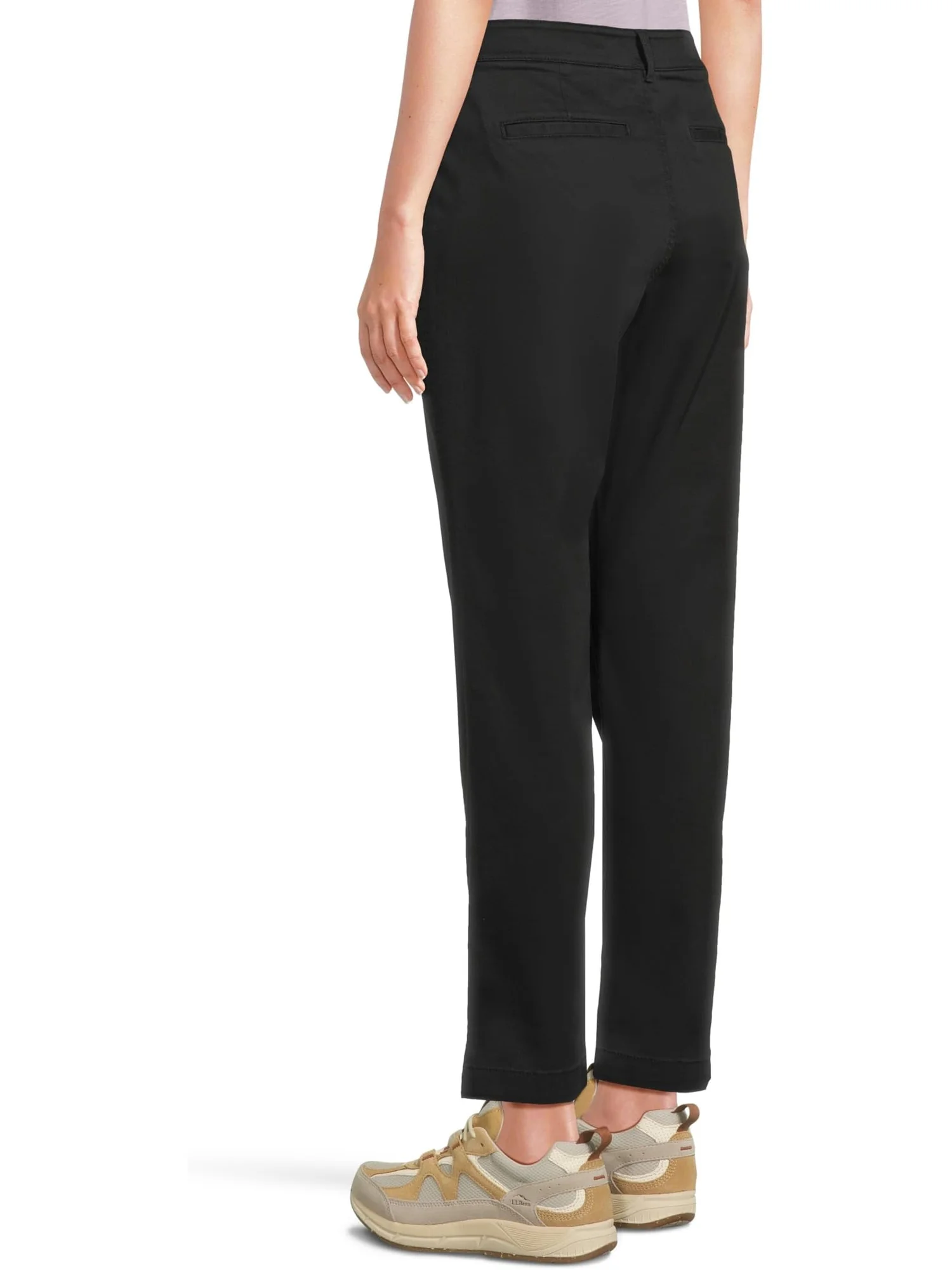 Брюки L.L.Bean Comfort Stretch Pants Mid-Rise Straight-Leg Chino — изображение 3 из 5, темный черный