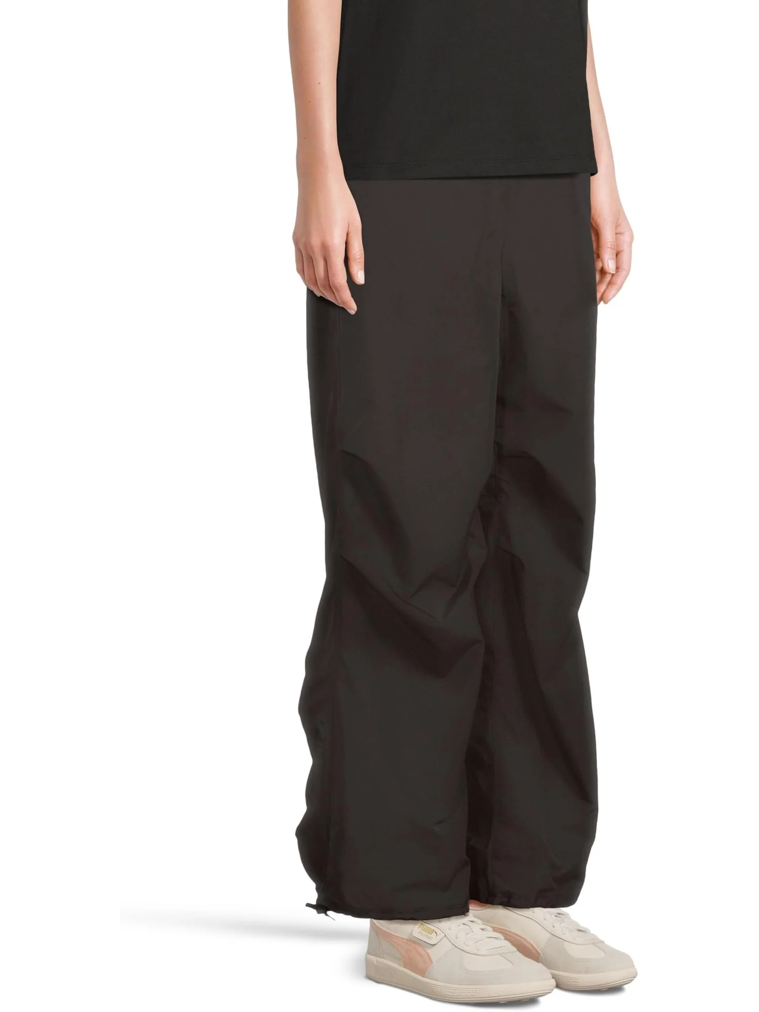 Брюки PUMA Wardrobe Essentials Parachute Woven Pants — изображение 2 из 5, черный