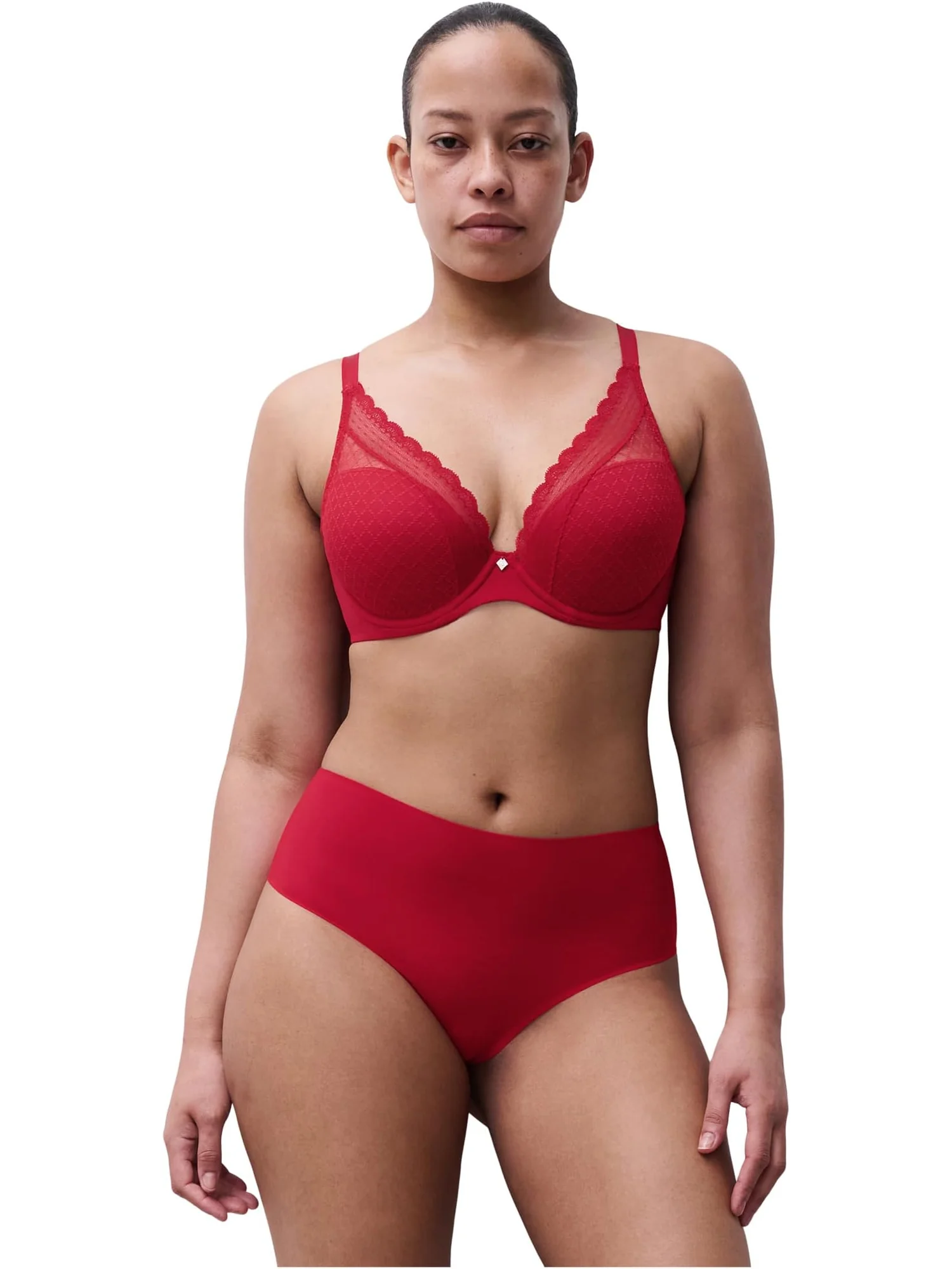 Бюстгальтер Chantelle Norah Chic Plunge T-Shirt Bra — изображение 1 из 3, красный