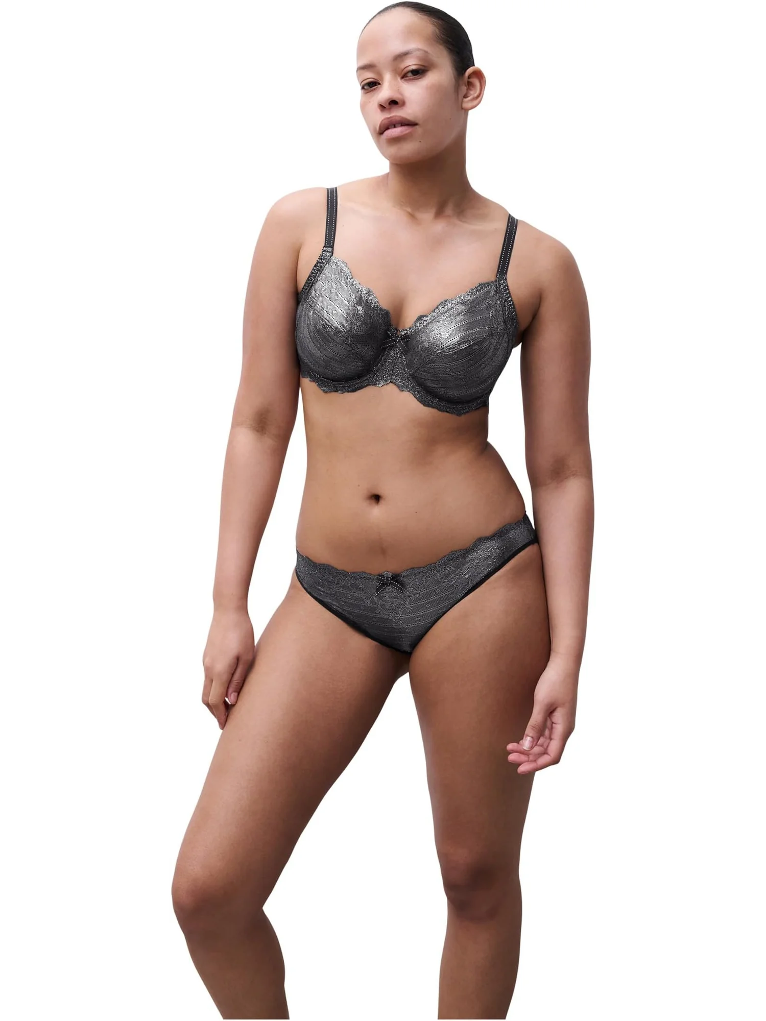 Бюстгальтер Chantelle Rive Gauche Full Coverage Unlined Bra — изображение 4 из 4, серебряный