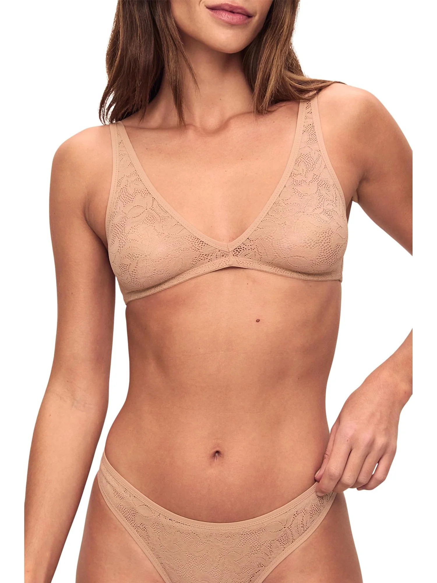 Бюстгальтер Eberjey Soft Stretch Bralette — изображение 1 из 4, загорелый
