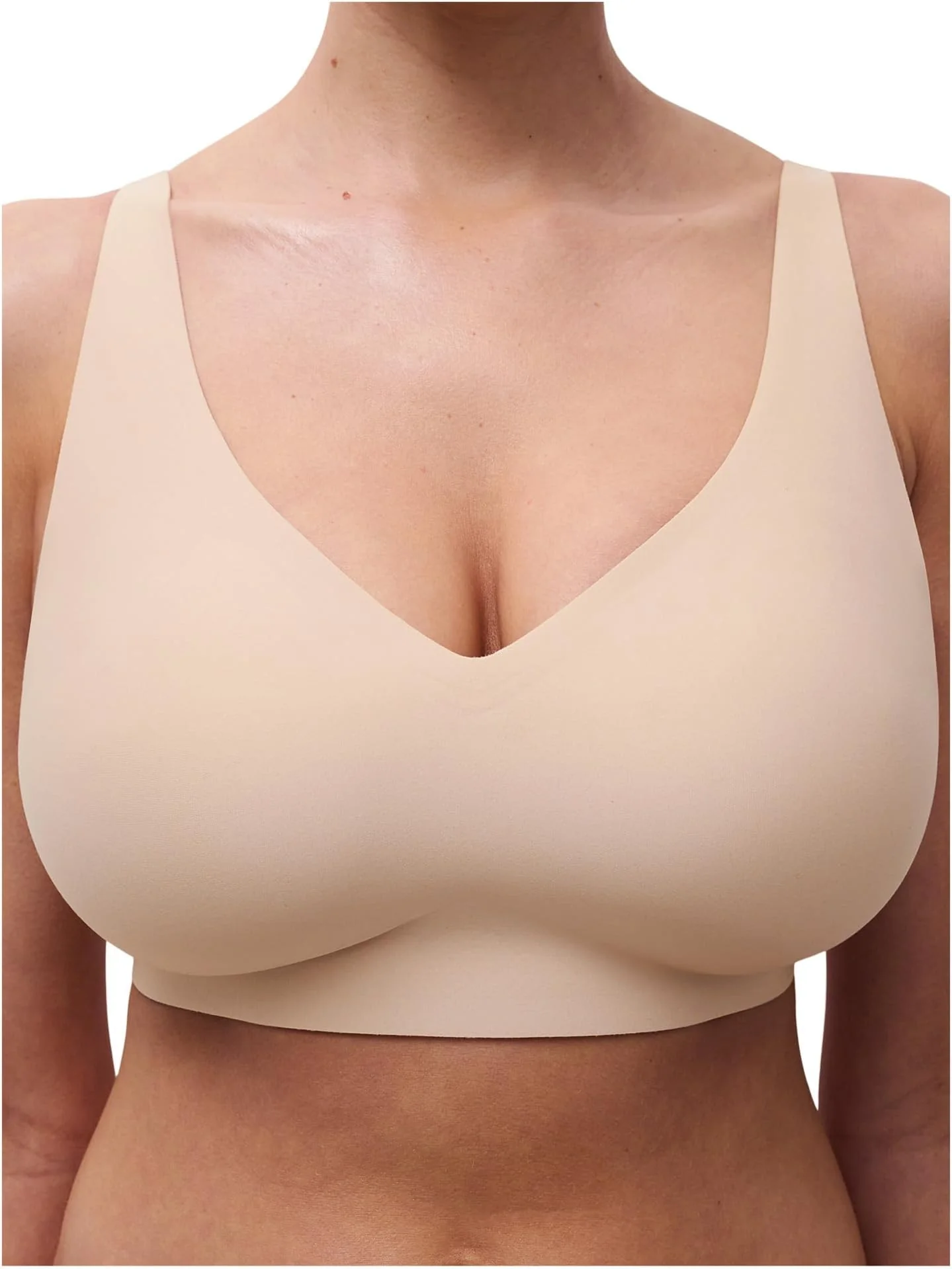 Бюстгальтер Chantelle Soft Stretch V-Neck Wireless Support Bra — изображение 3 из 4, розовый румянец