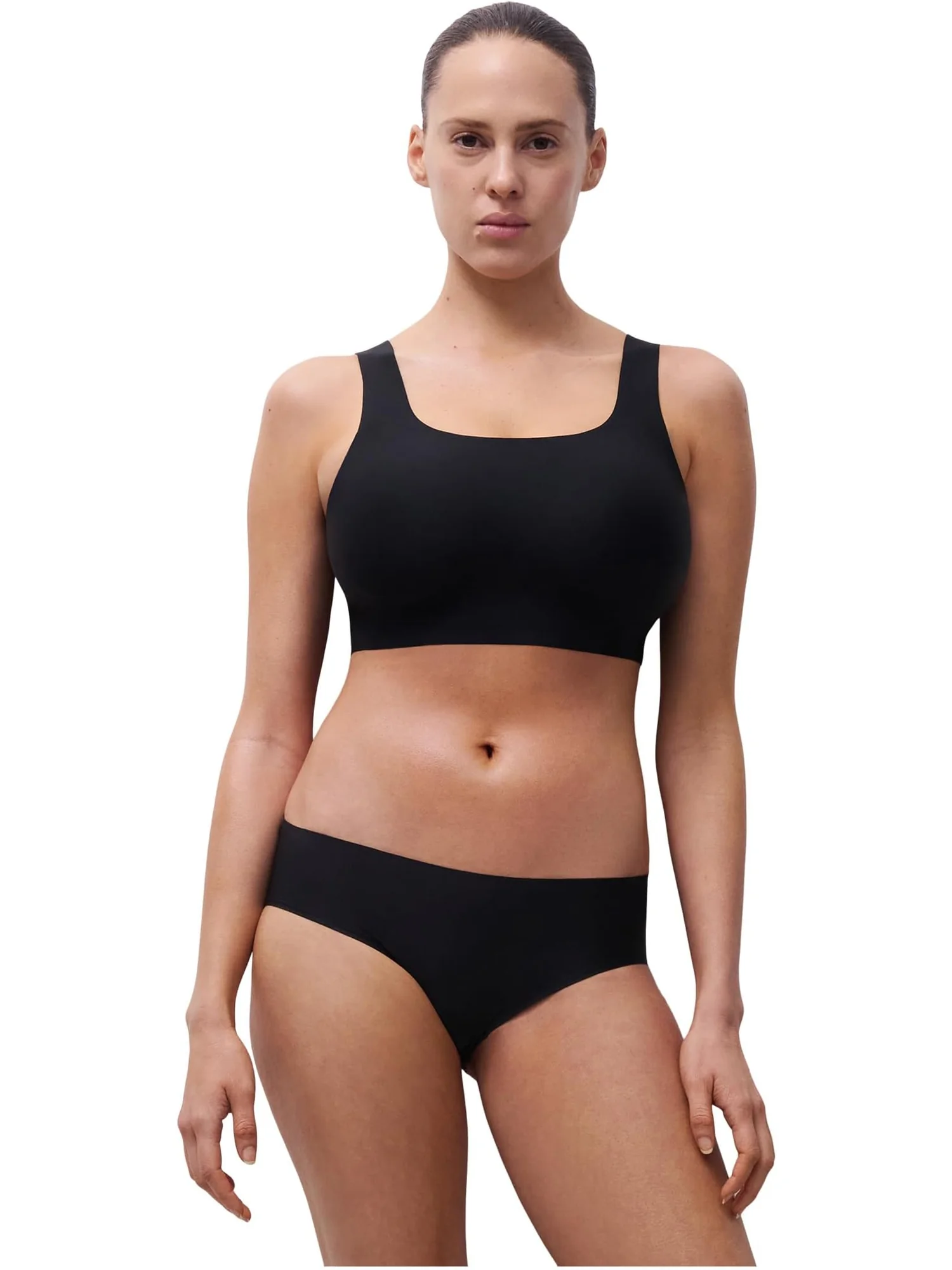 Бюстгальтер Chantelle Soft Stretch Scoop Neck Bralette — изображение 4 из 4, черный