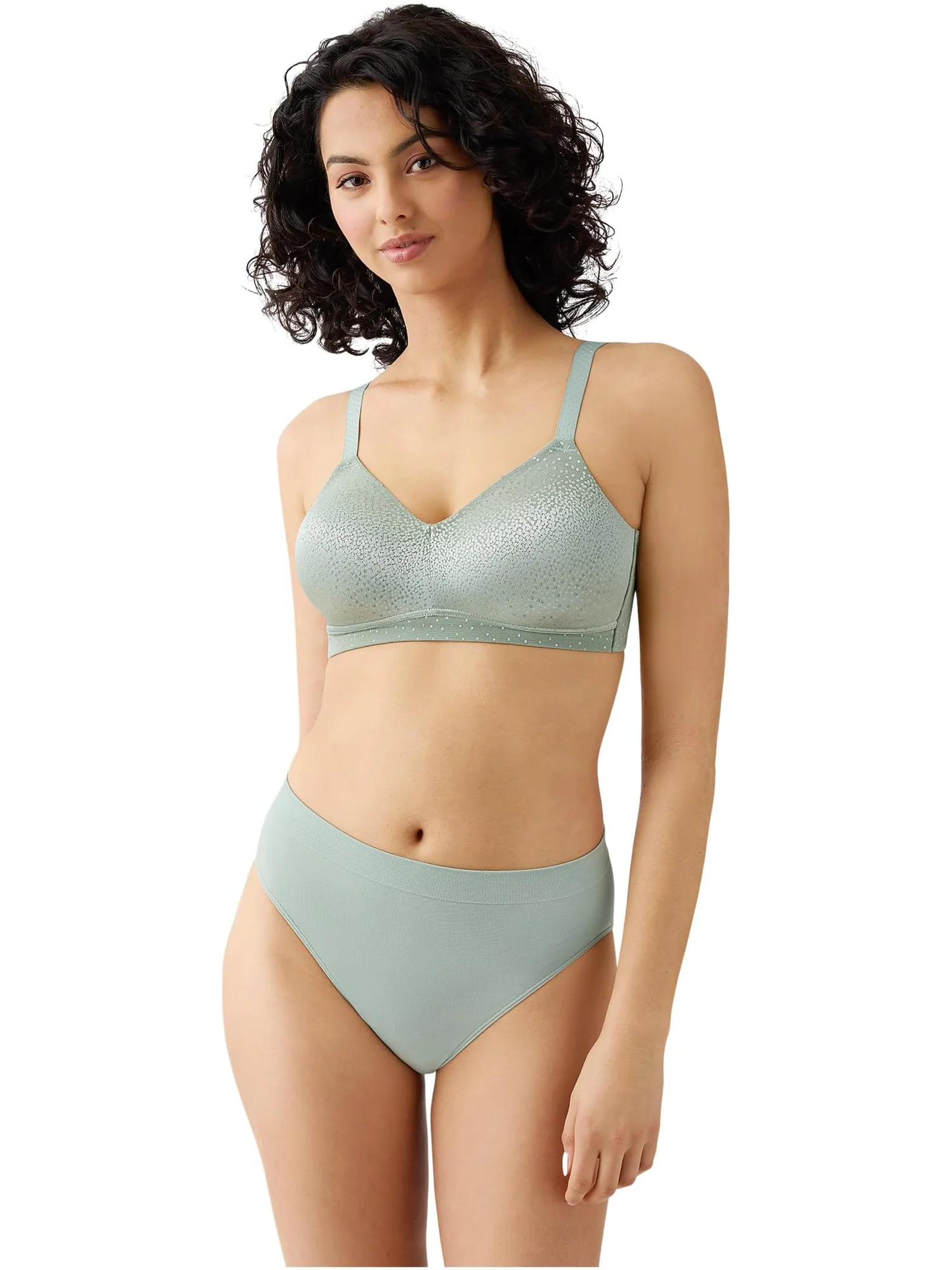 Бюстгальтер Wacoal Back Appeal Wire Free Bra 852303 — изображение 3 из 3, зеленый